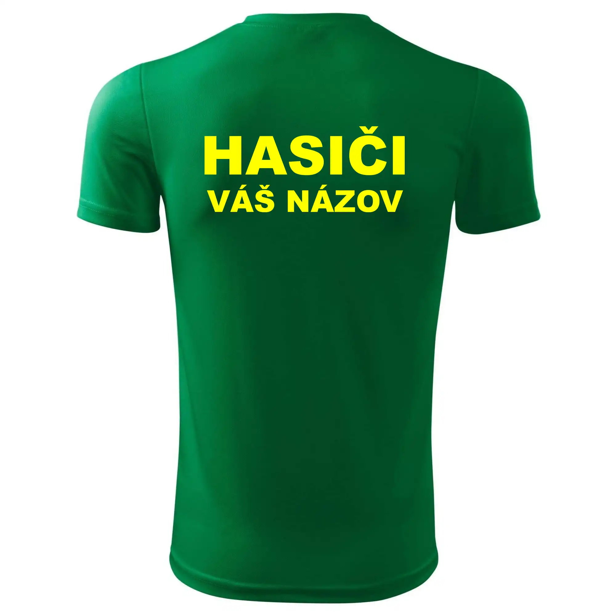 Hasiči - žltý nápis - váš názov zboru
