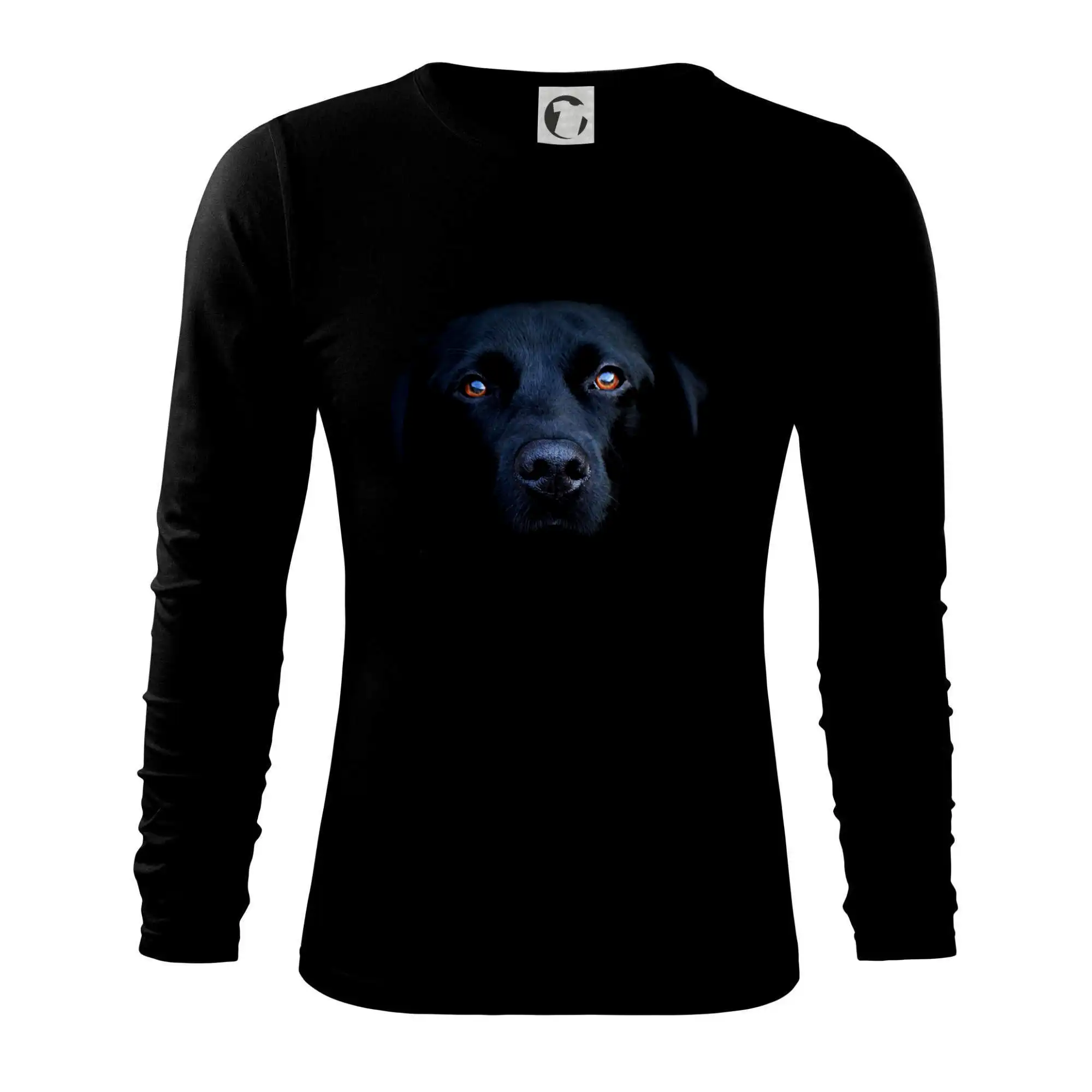 Labrador - Čierny Labrador fotka - Tričko s dlhým rukávom FIT-T long sleeve