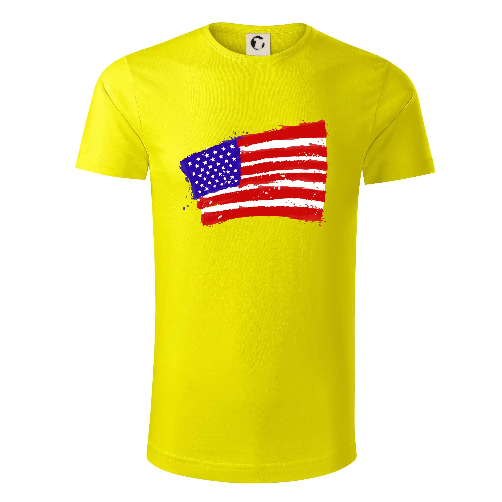 Tričká USA - Americká vlajka ohnutá - Tričko z organickej bavlny