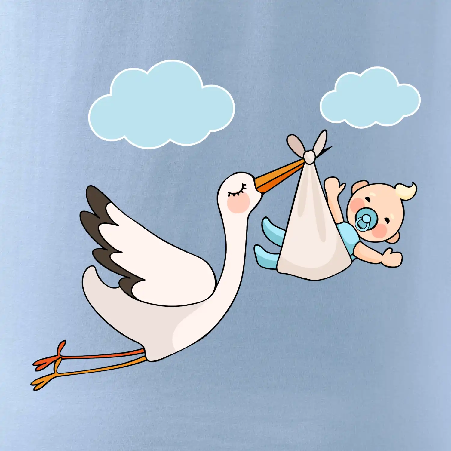 Čáp čekáme miminko - kluk