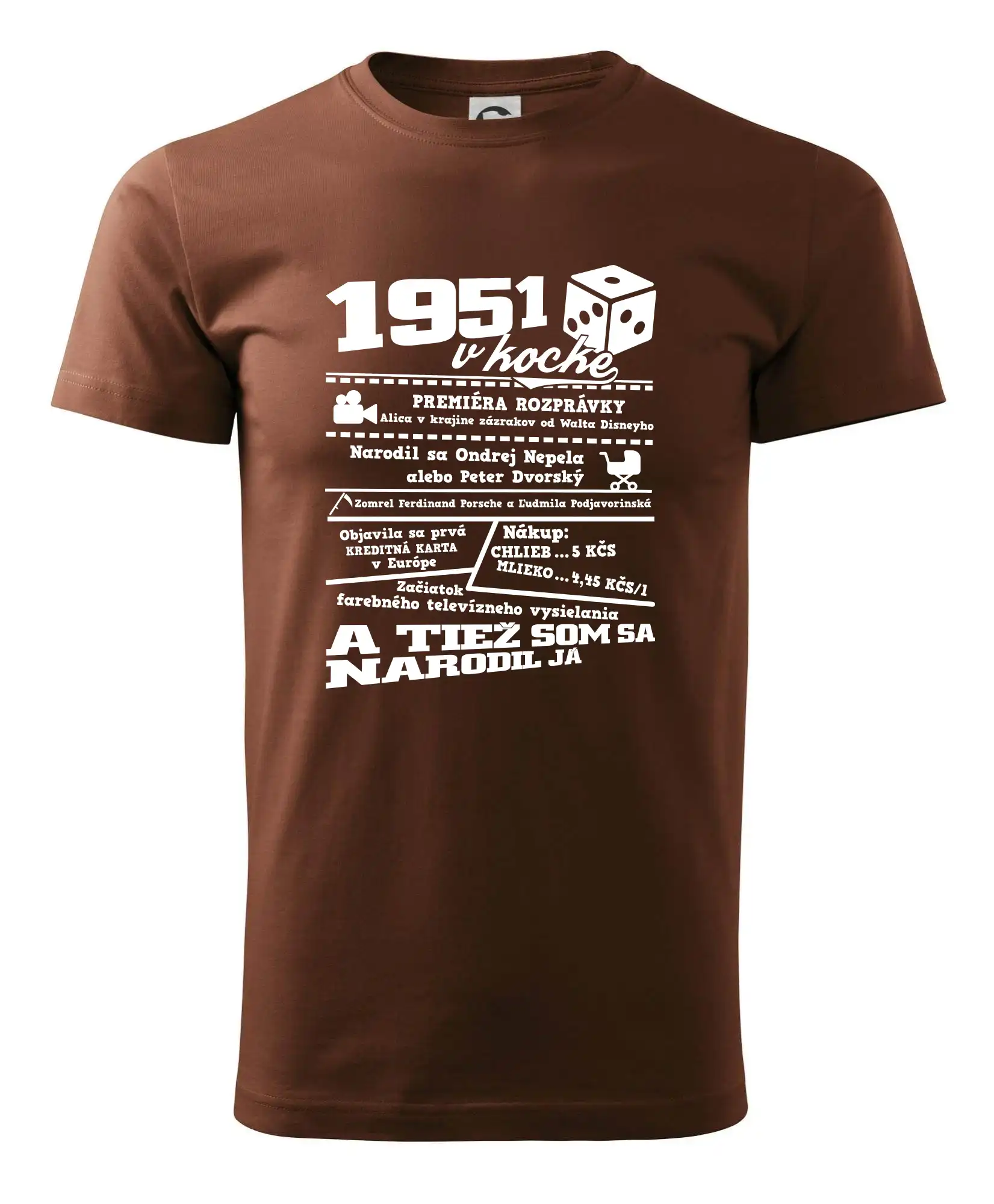 1951 v kocke - Pánske tričko nižšej gramáže