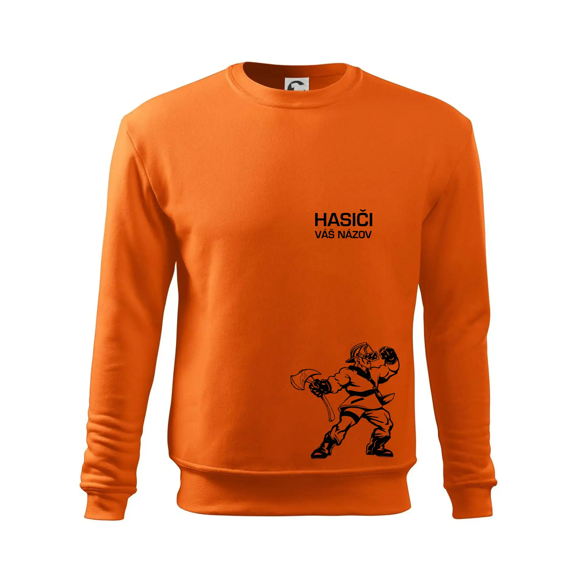 Originálne tričká pre hasičov - Hasič postava - vlastný názov - Mikina Essential pánska