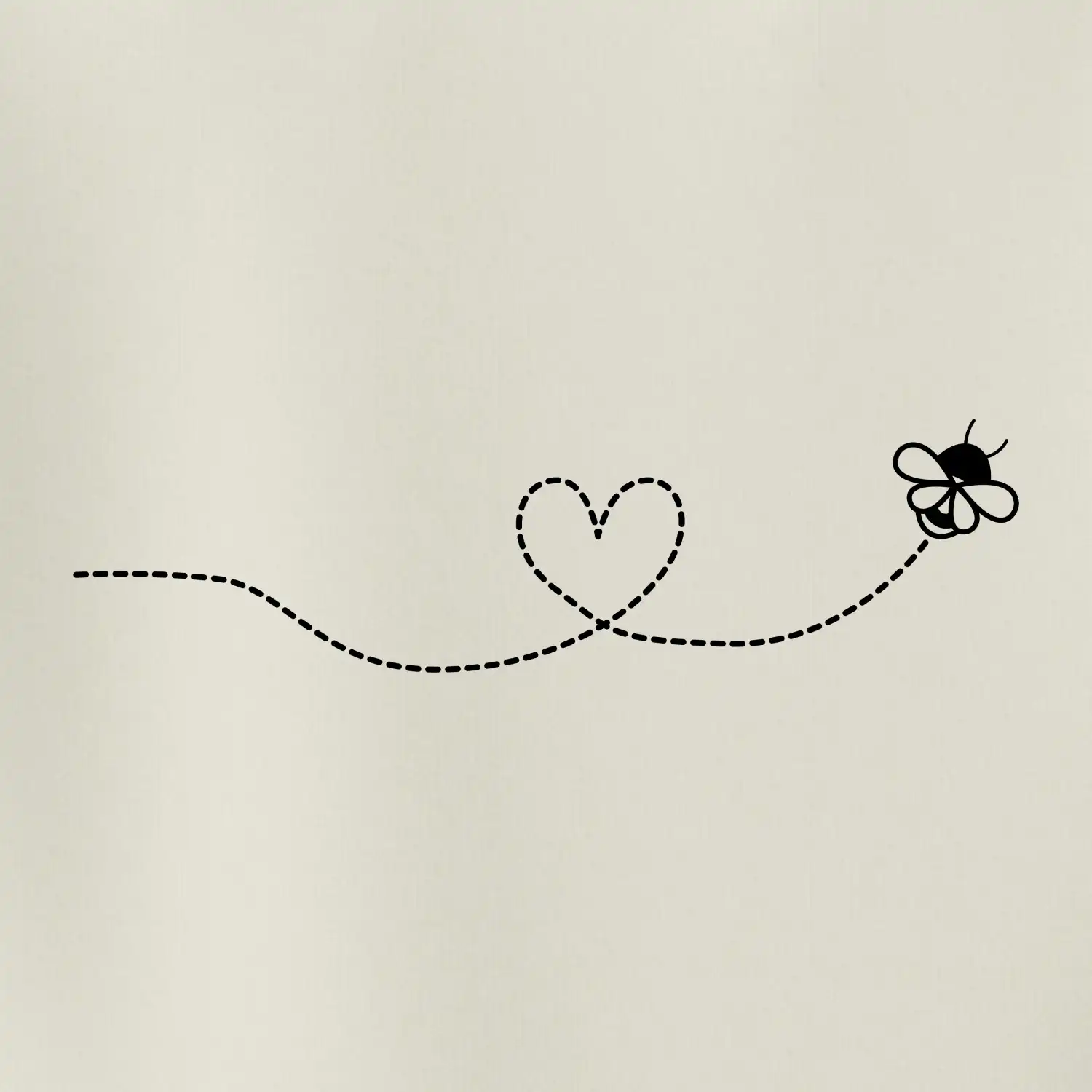 Dráha letu včely - srdce