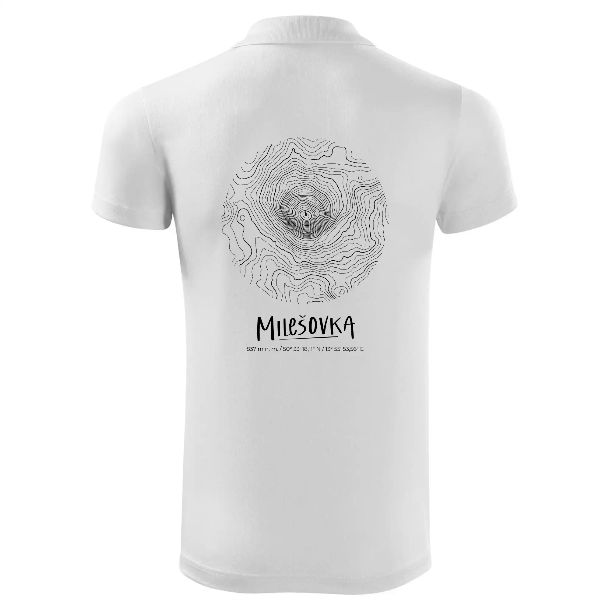 Milešovka - vrstevnice v kruhu