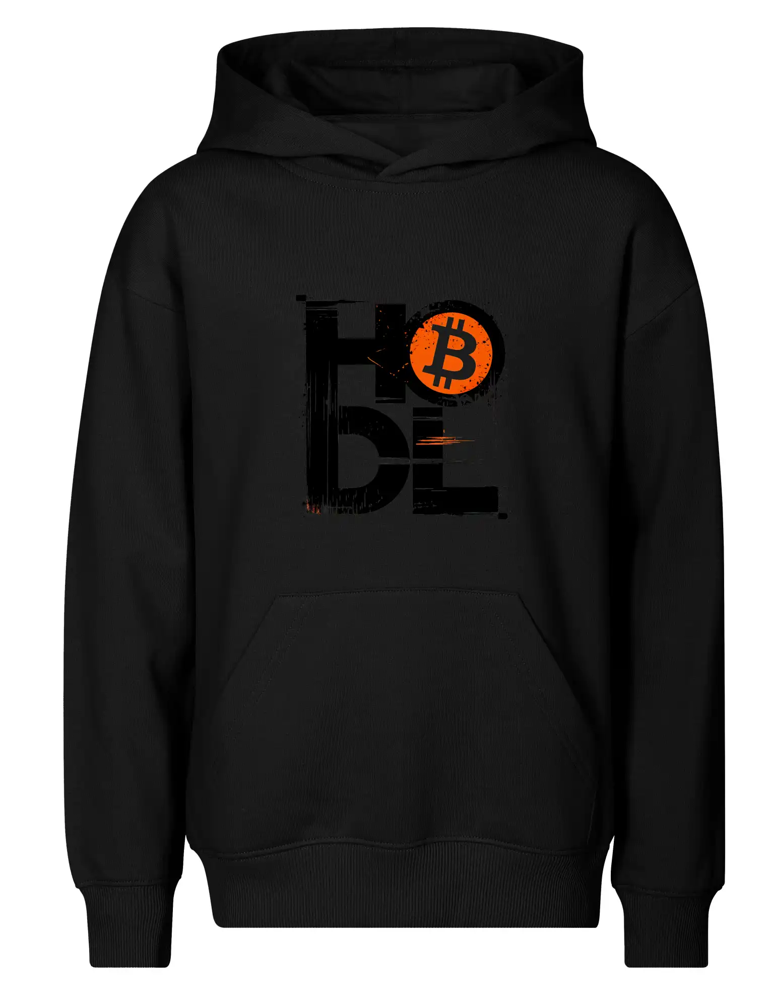 Hodl velký nápis a logo BTC