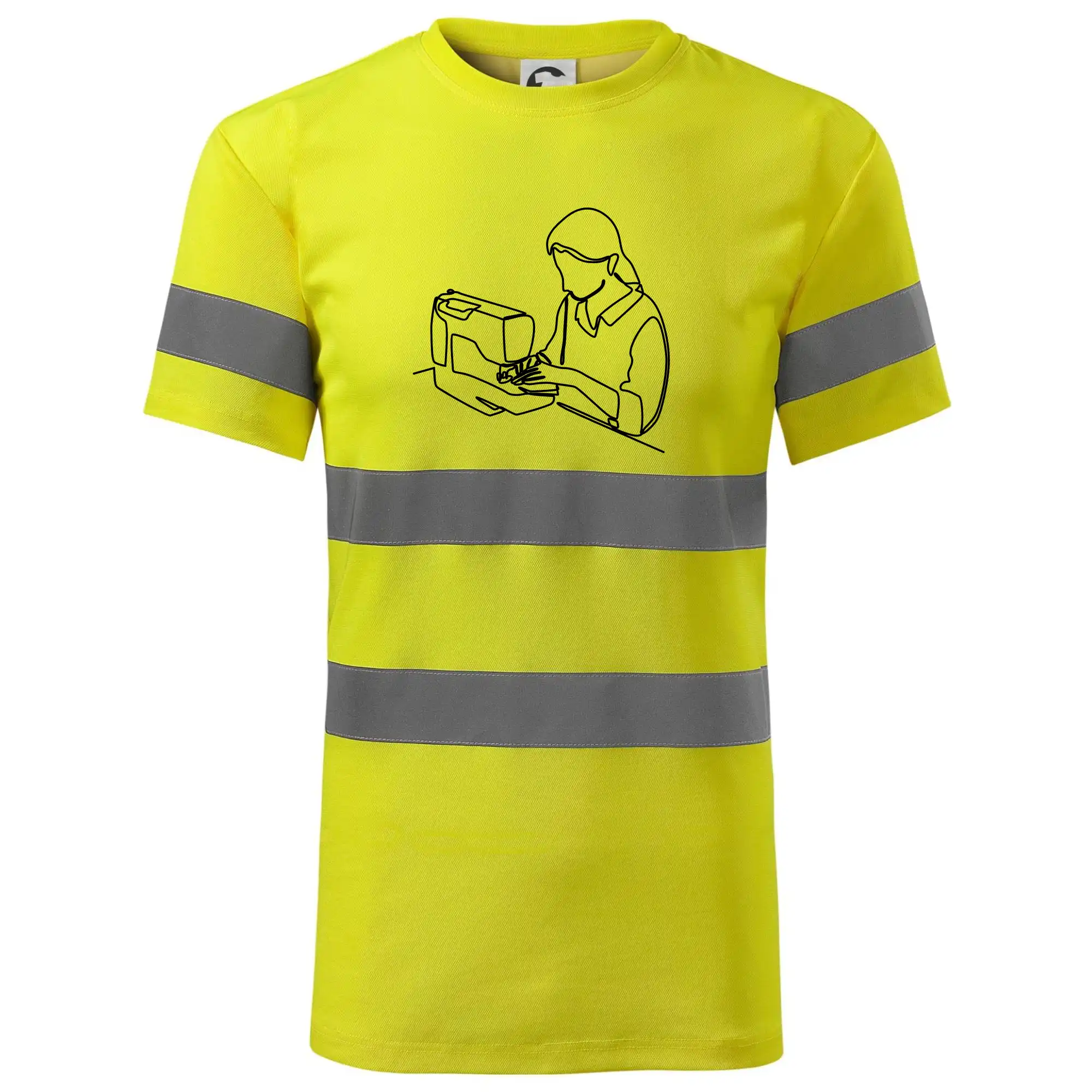 Švadlena a šicí stroj jedním tahem