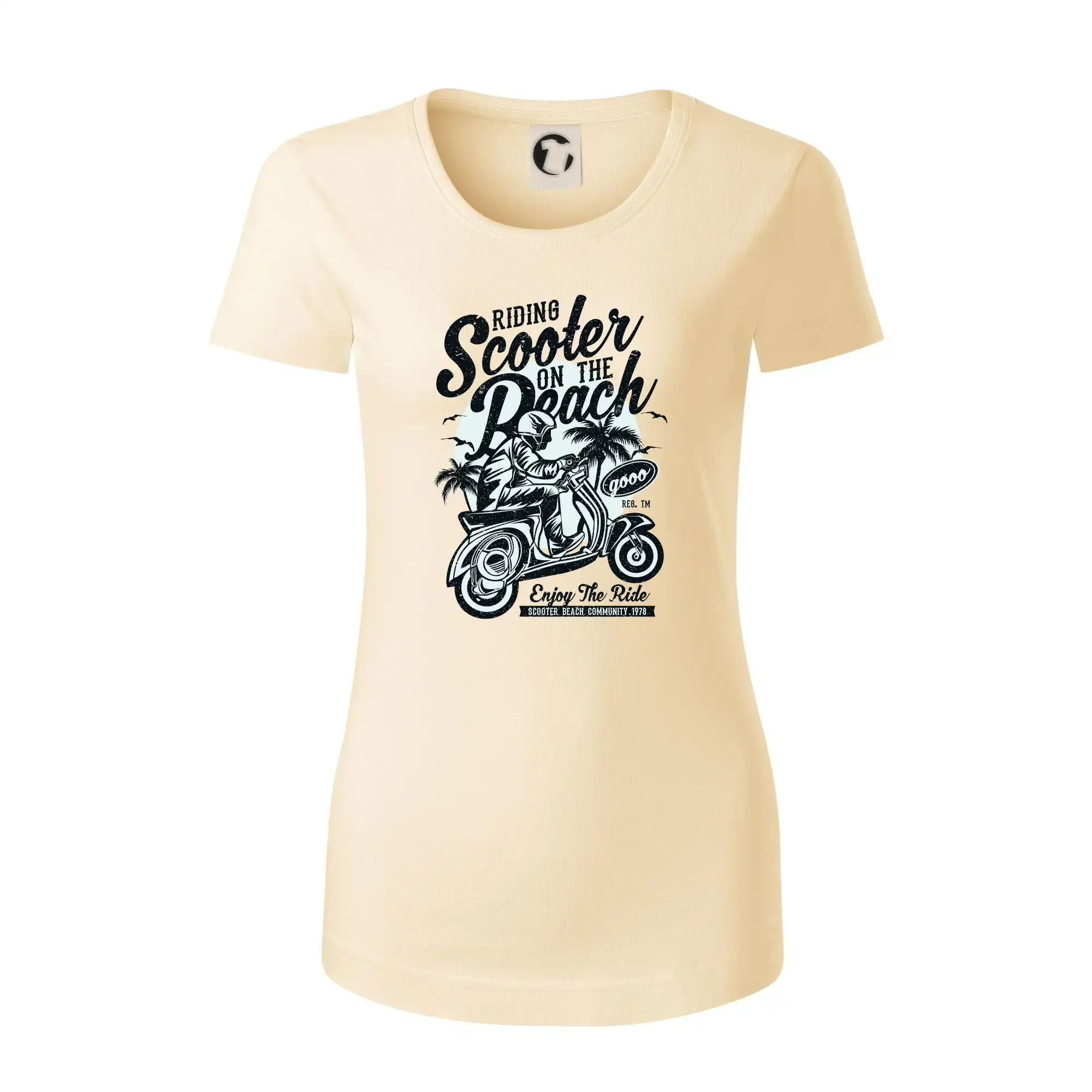Scooter Beach - Dámske tričko z organickej bavlny Origin (GOTS)