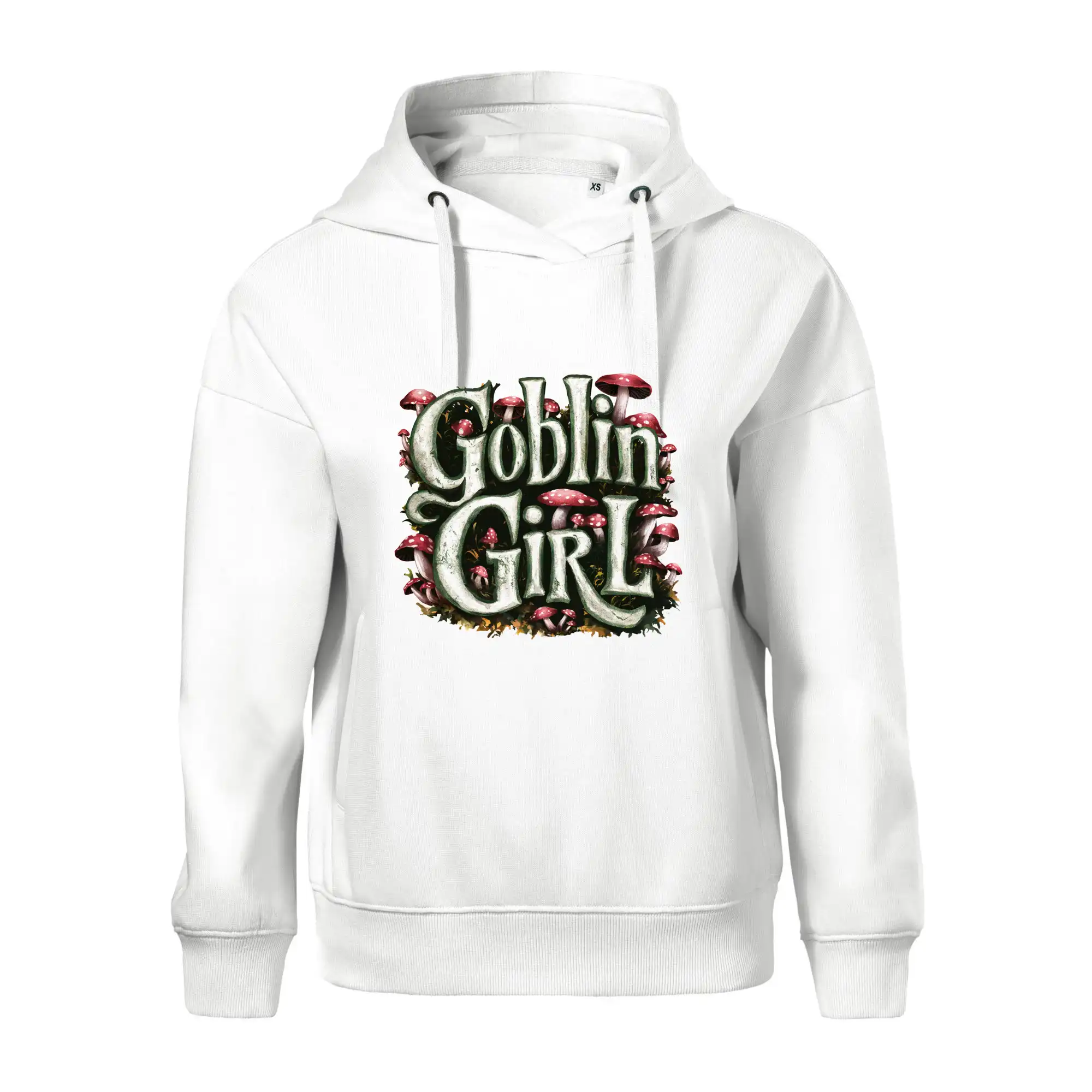 Tričká s motívmi ktoré frčia na internete - Goblincore Goblin Girl - Oversized mikina dámská Moon - kratšia + širšia
