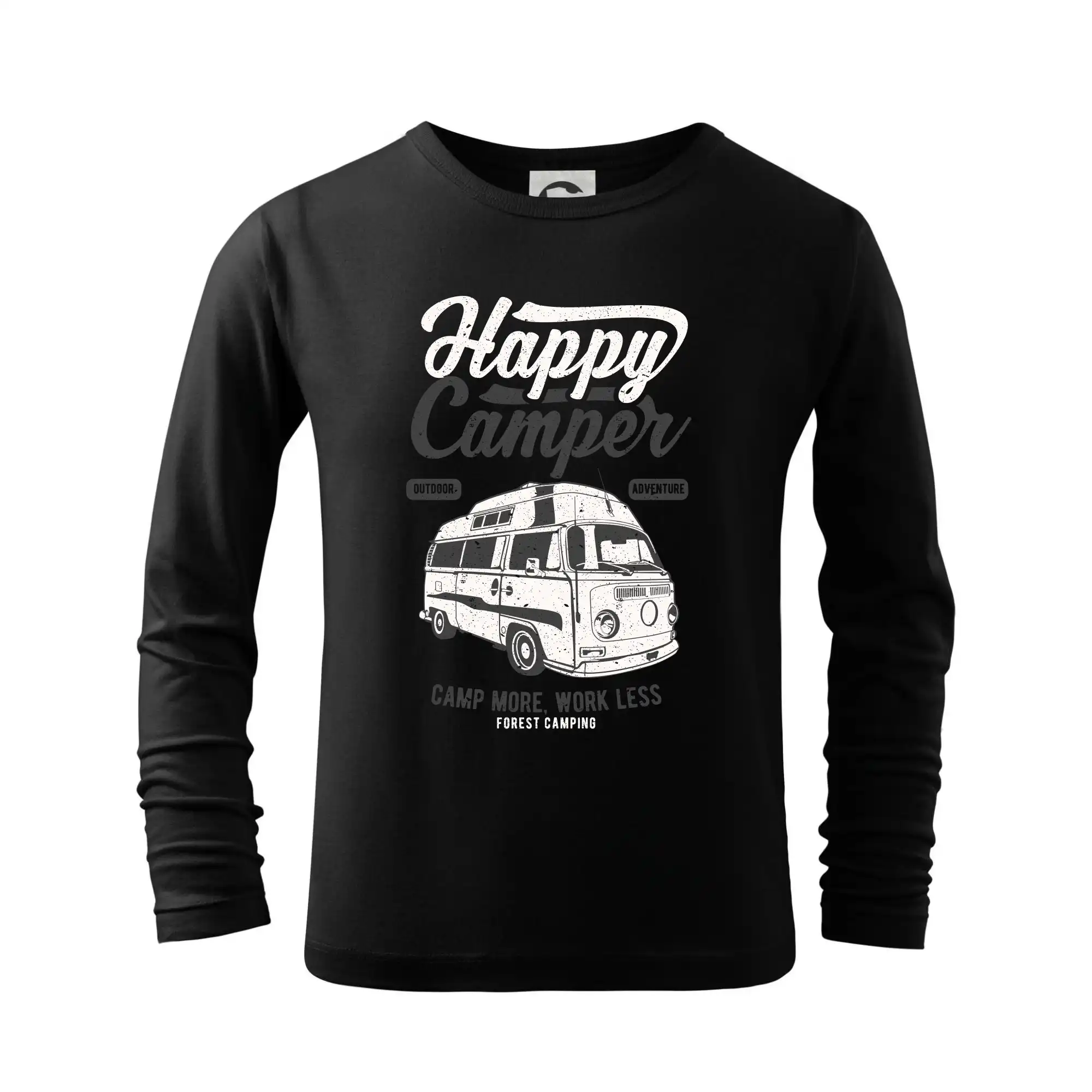 Trička na kempovanie - Happy Camper - Tričko detské Long Sleeve