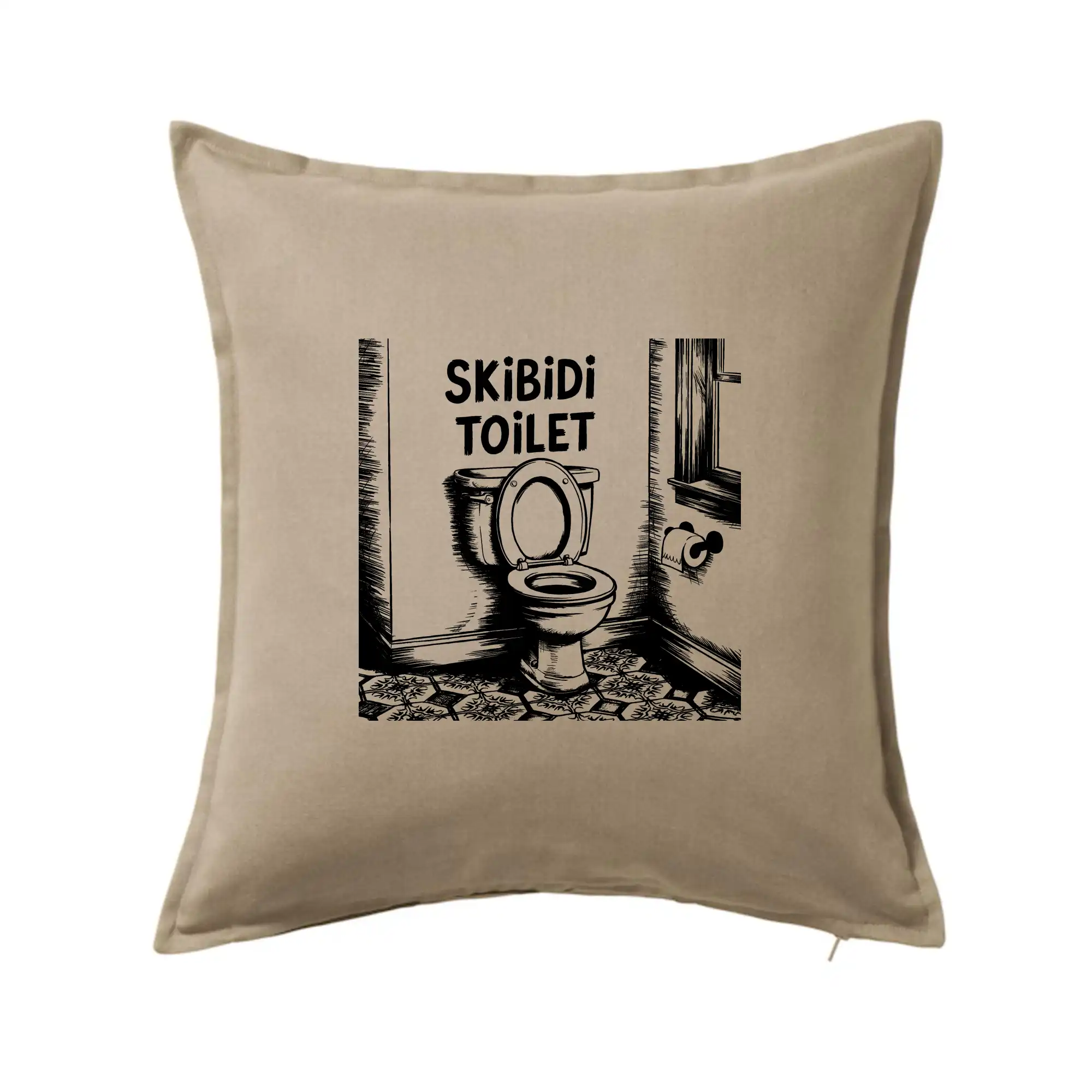 Tričká s motívmi ktoré frčia na internete - Skibidi kresba - Vankúš 50x50