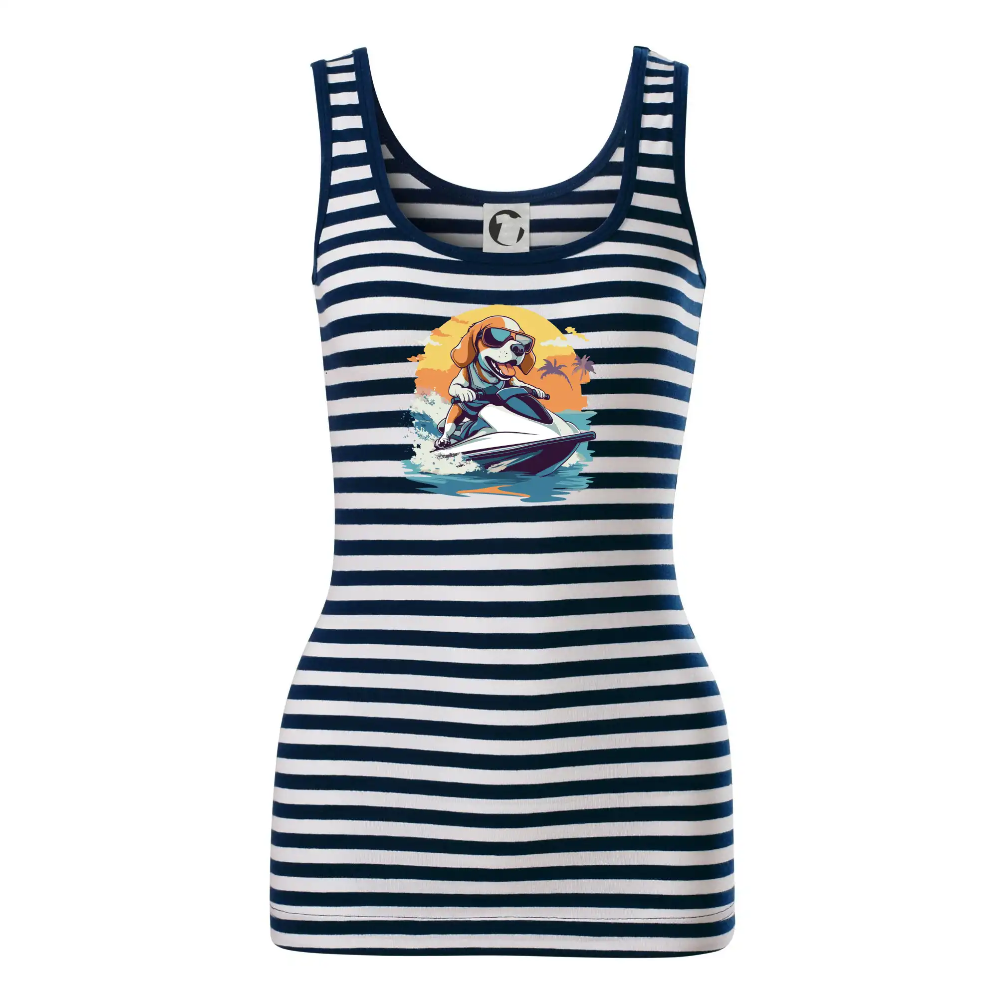 Bígl na tričku - Bígel na vodnom skútri - Sailor tielko na vodu