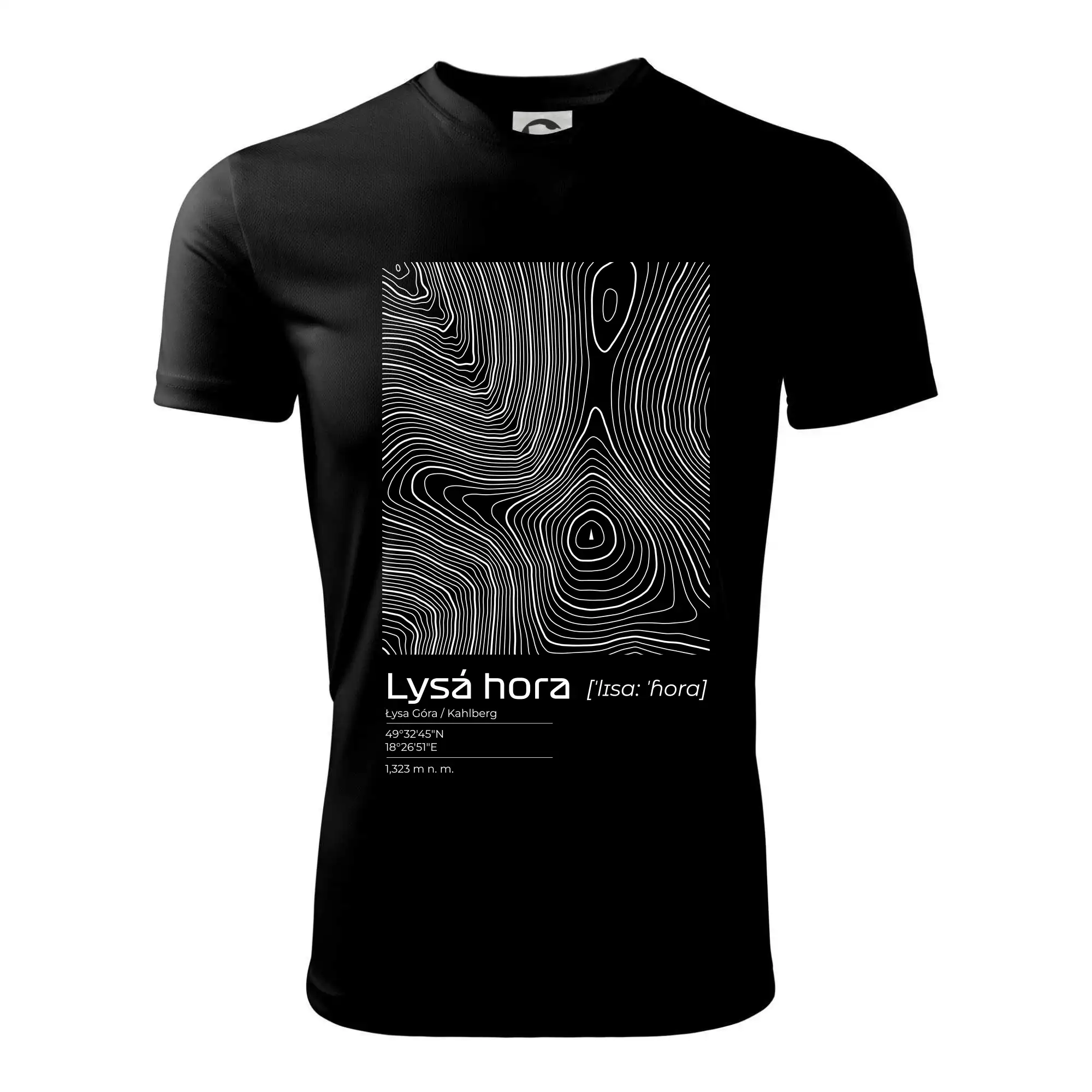 Lysá hora - vrstevnice v obdélníku