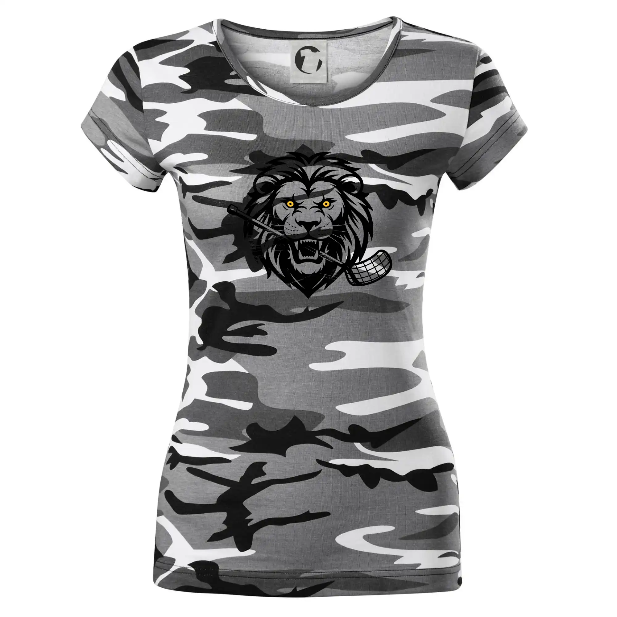 Floorball - Lev s hokejkou v tlamě