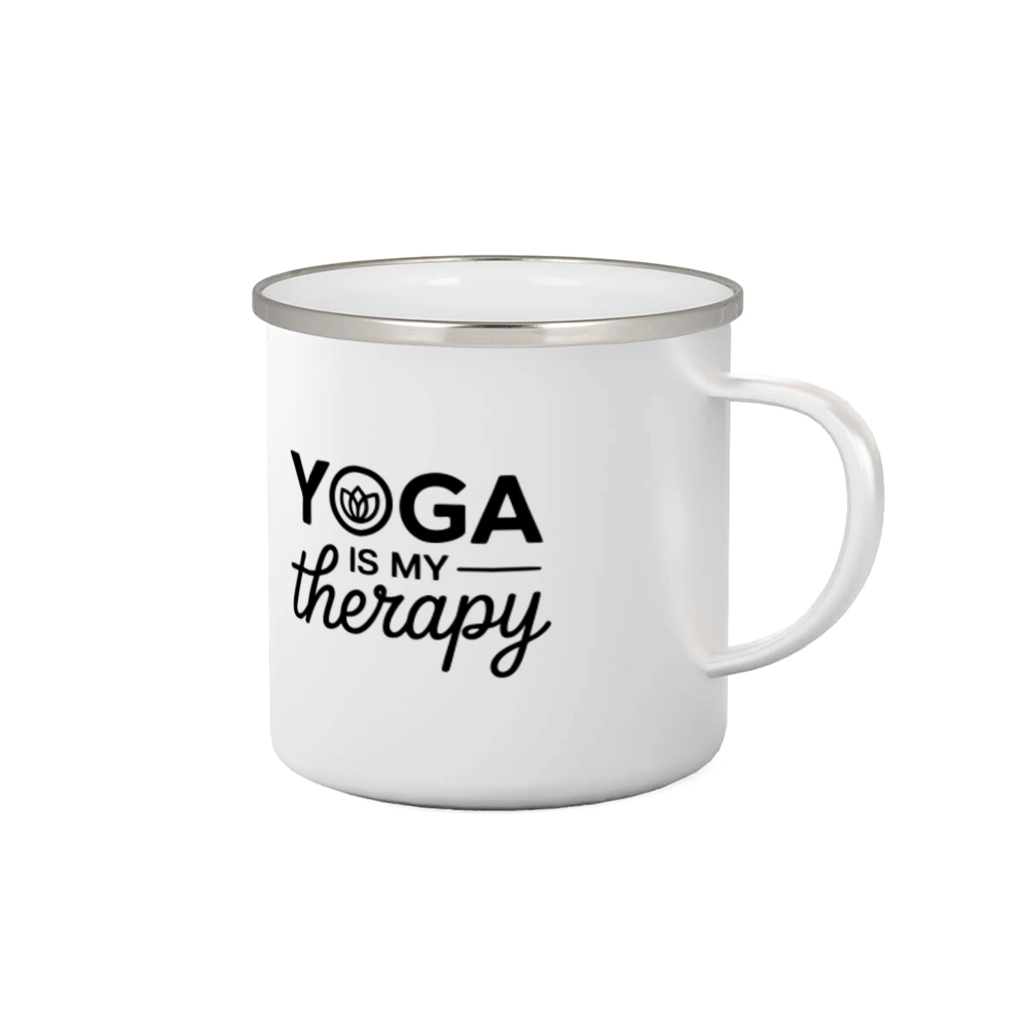 Tričká na jógu - Yoga Is My Therapy nápis - Plecháčik