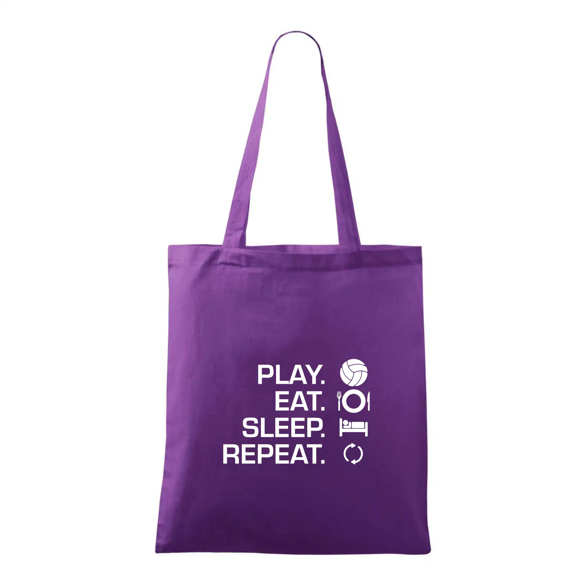Trička na volejbal - Play Eat Sleep Repeat volejbal - Taška bavlnená