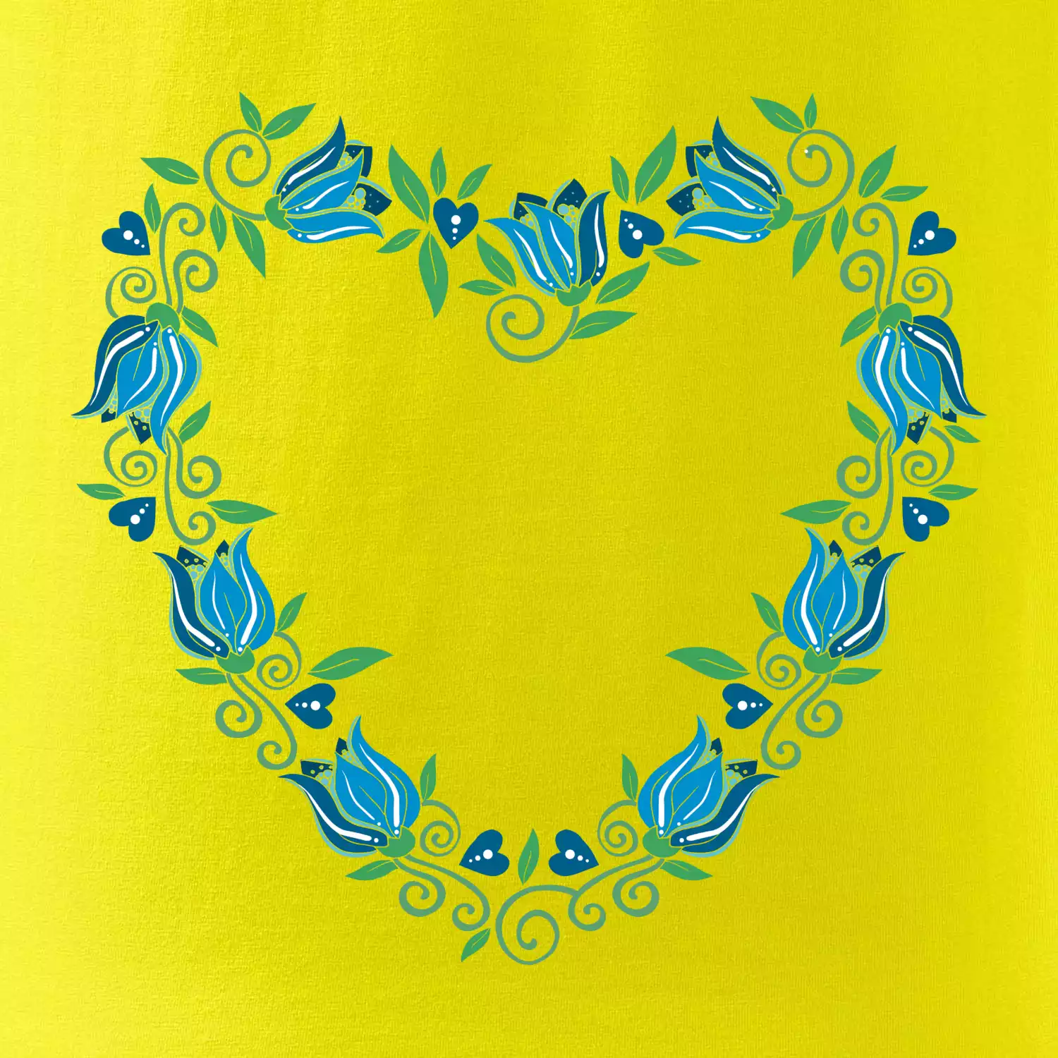 Modré tulipánové srdiečko (Pecka design)