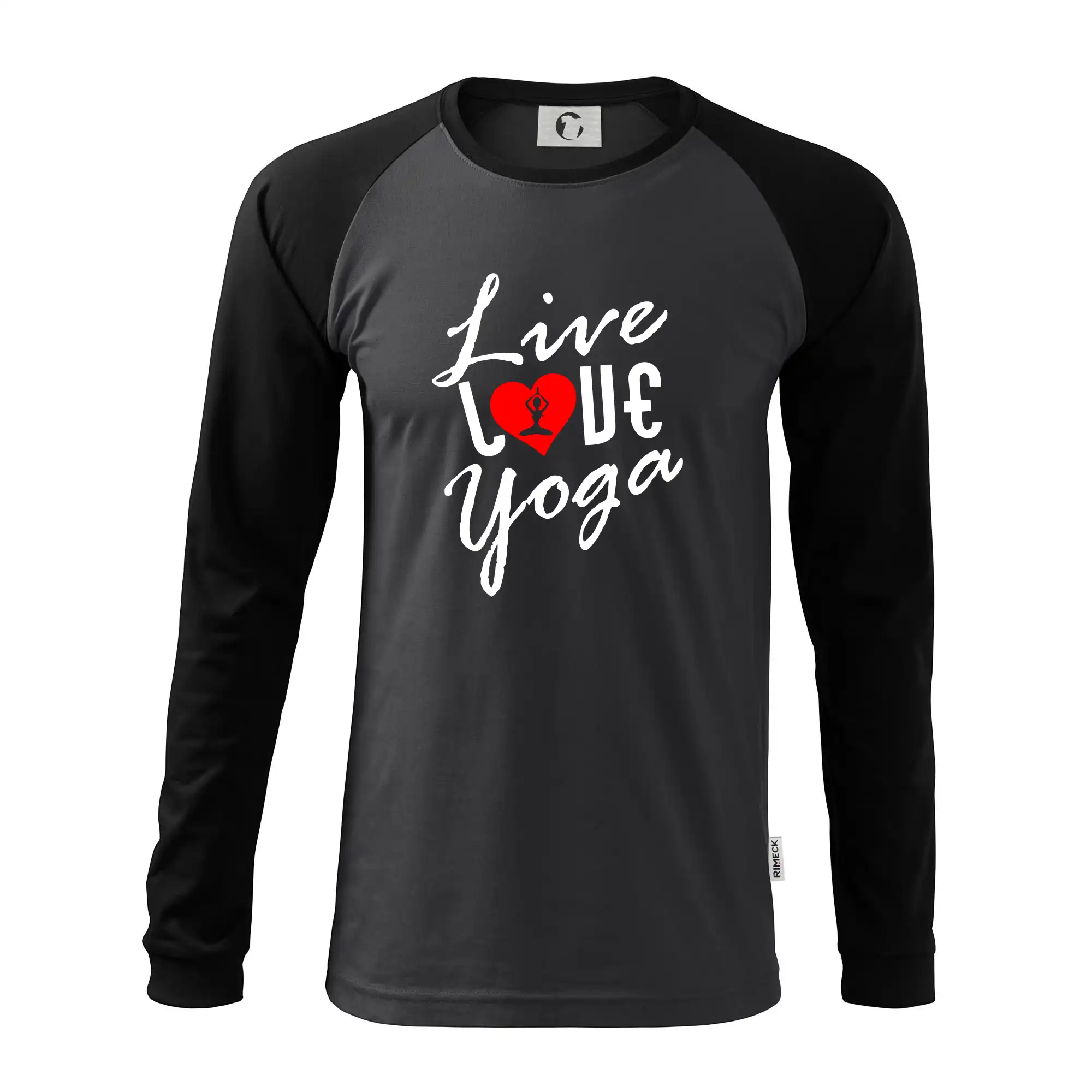 Tričká na jógu - Live Love Yoga - Pánske tričko s dlhým rukávom LS130