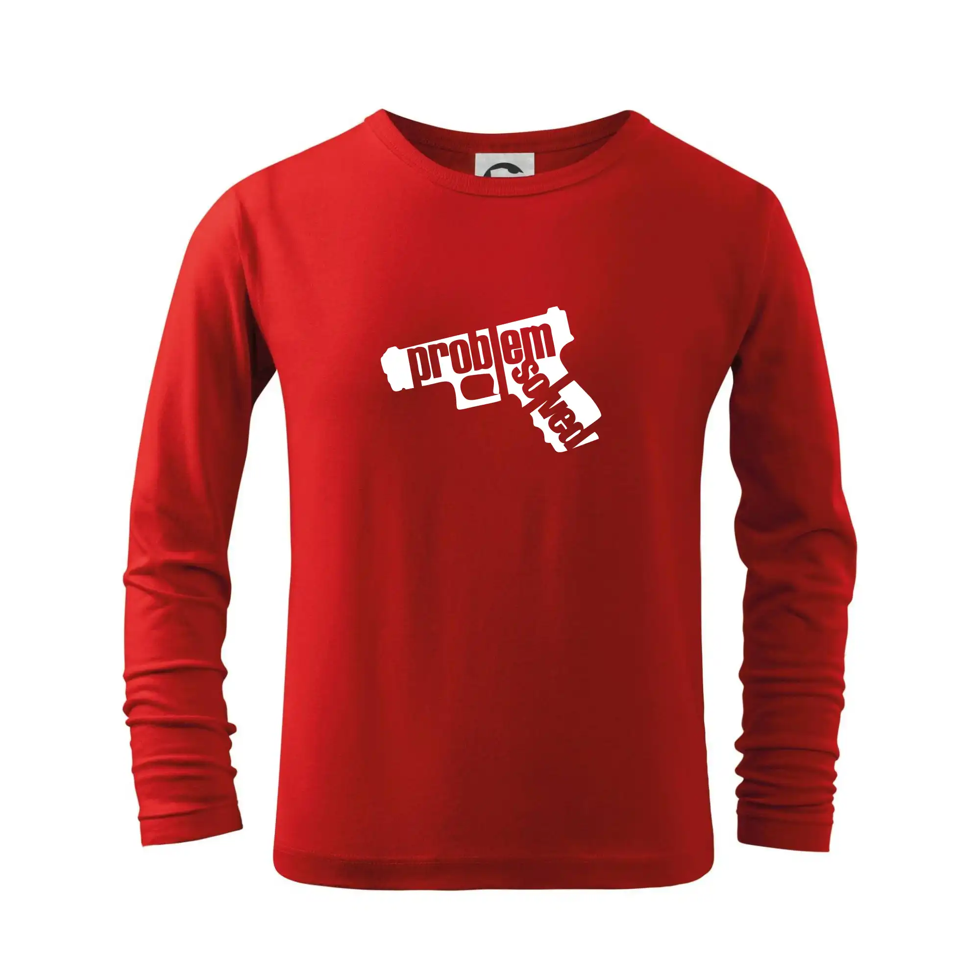 Tričká Problem Solved - Problém - zbraň - Tričko detské Long Sleeve