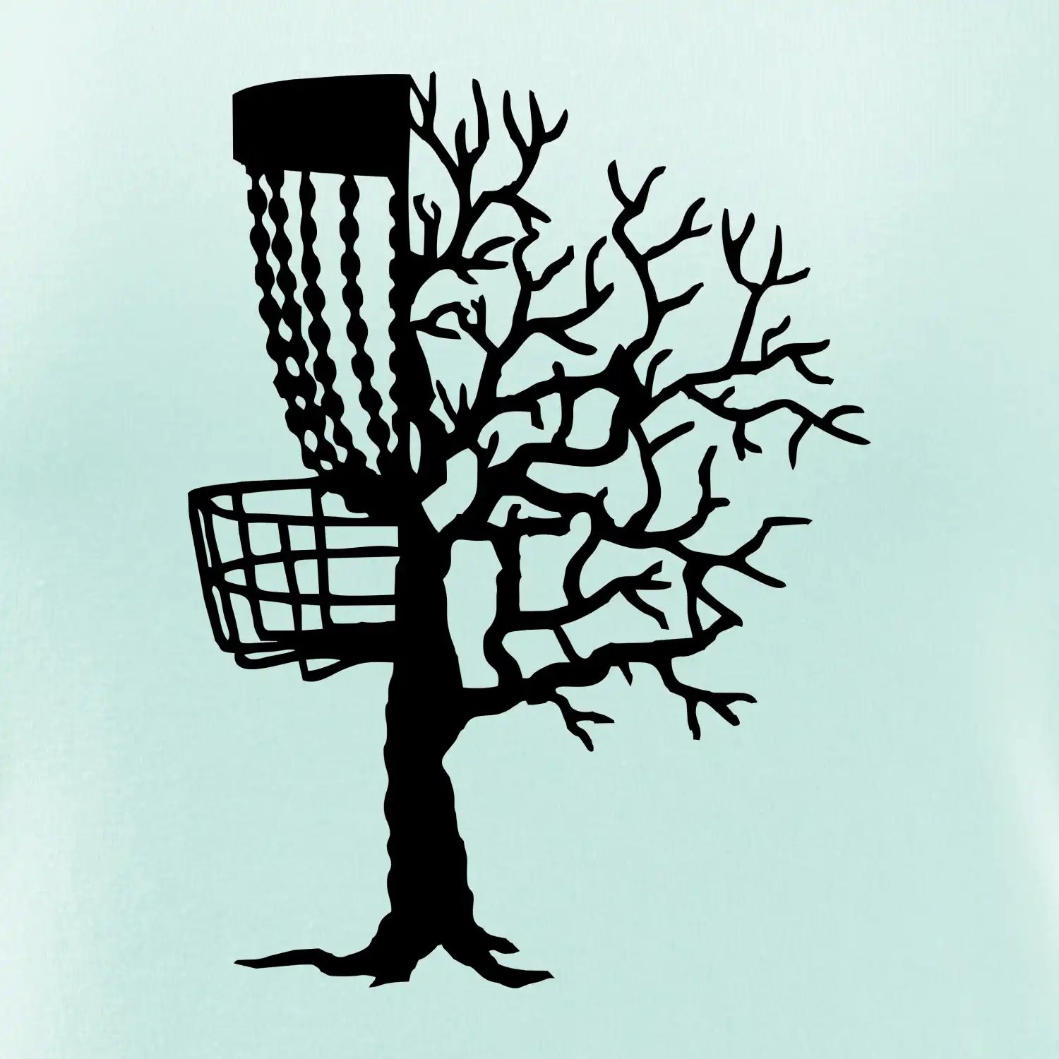 Disc golf pozor strom