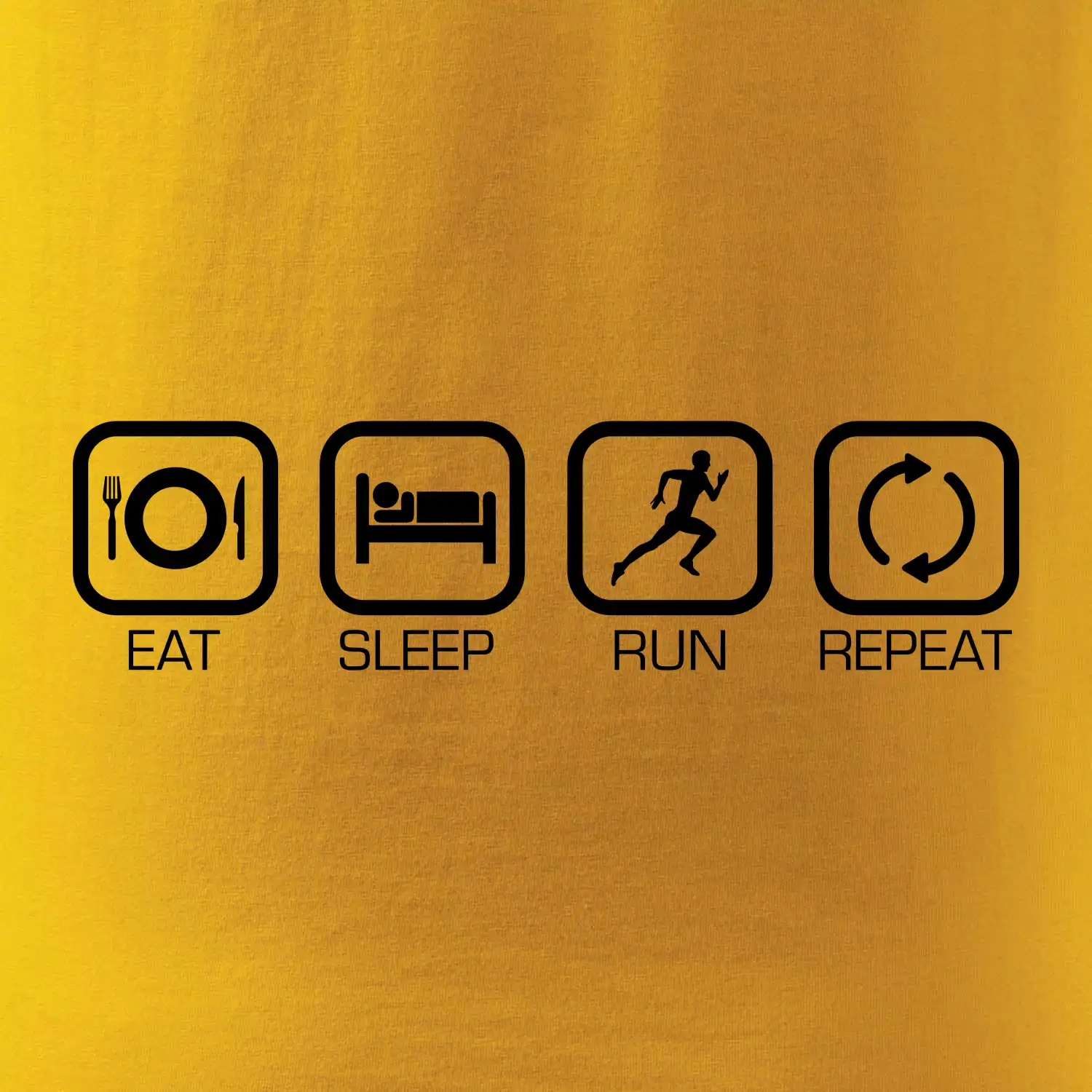 Eat sleep run repeat v řadě