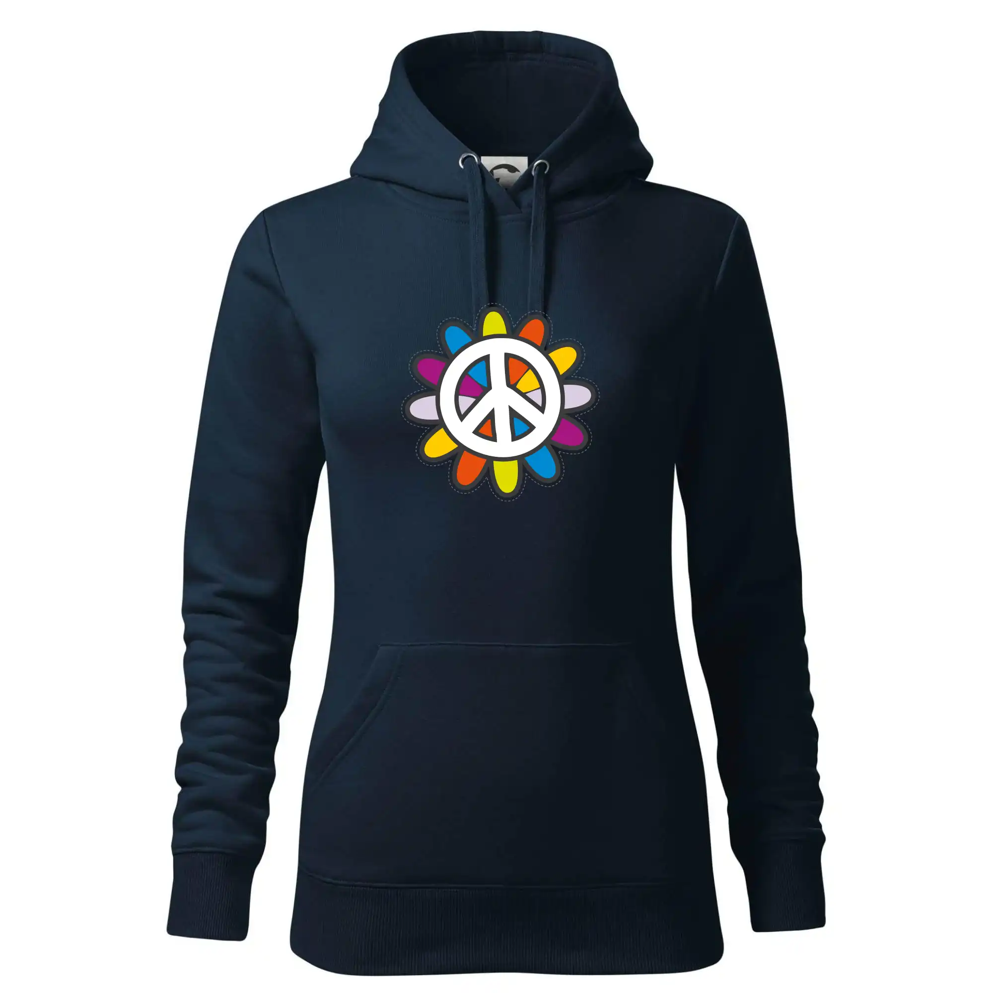 Peace symbol s kreslenou květinou