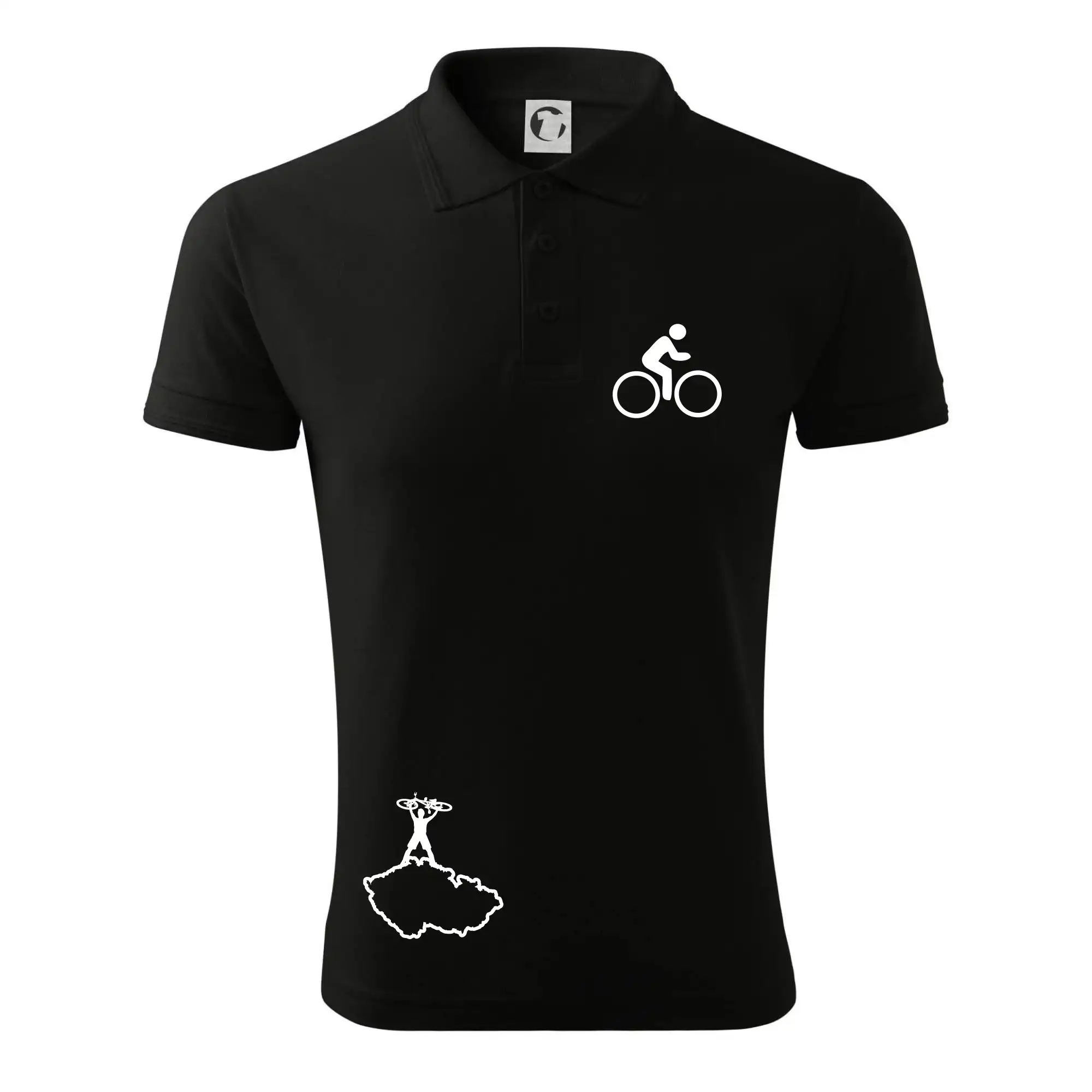 Mapa ČR + kolo na prsu