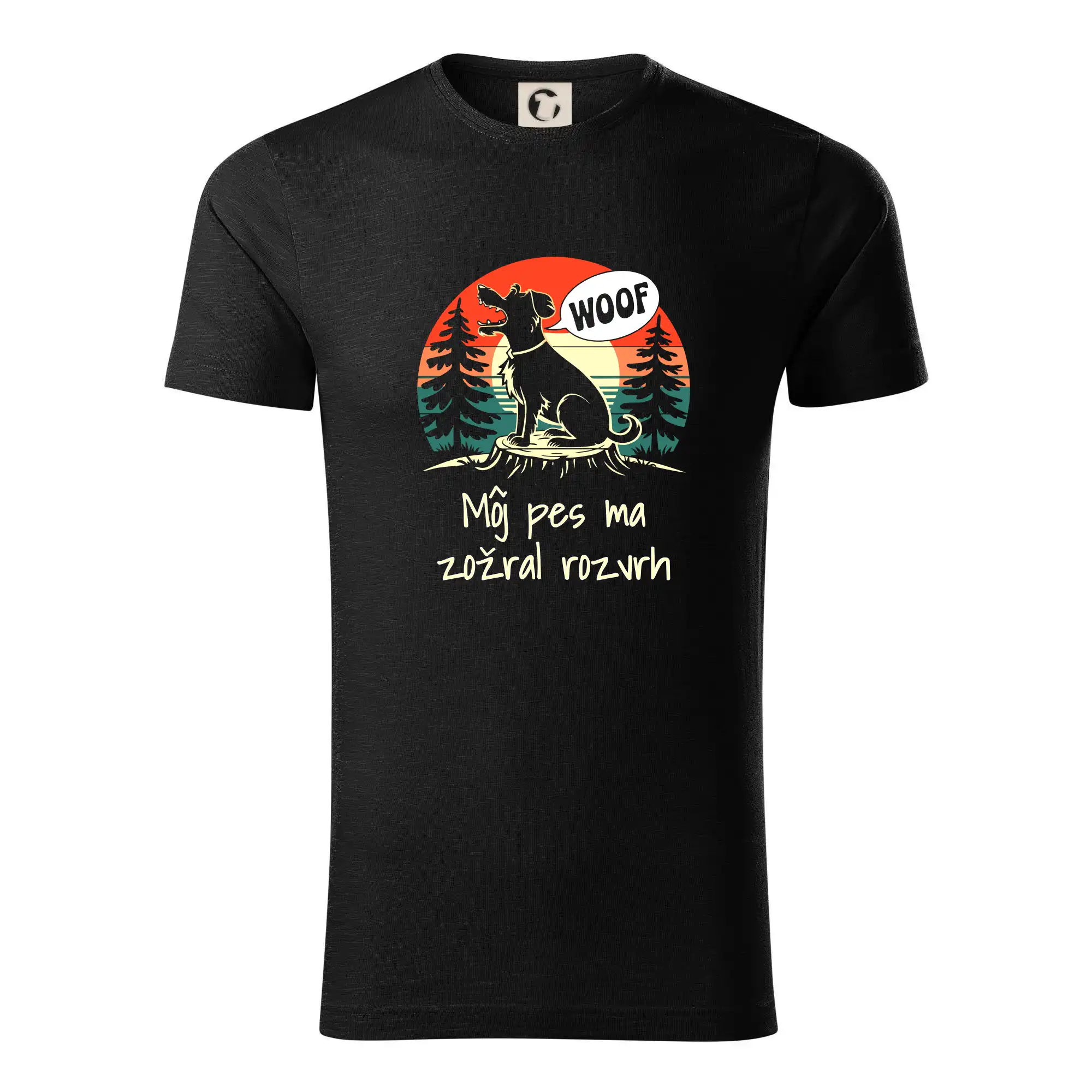 Tričká na ukončenie štúdia - Môj pes ma zožral rozvrh - Tričko z organickej bavlny