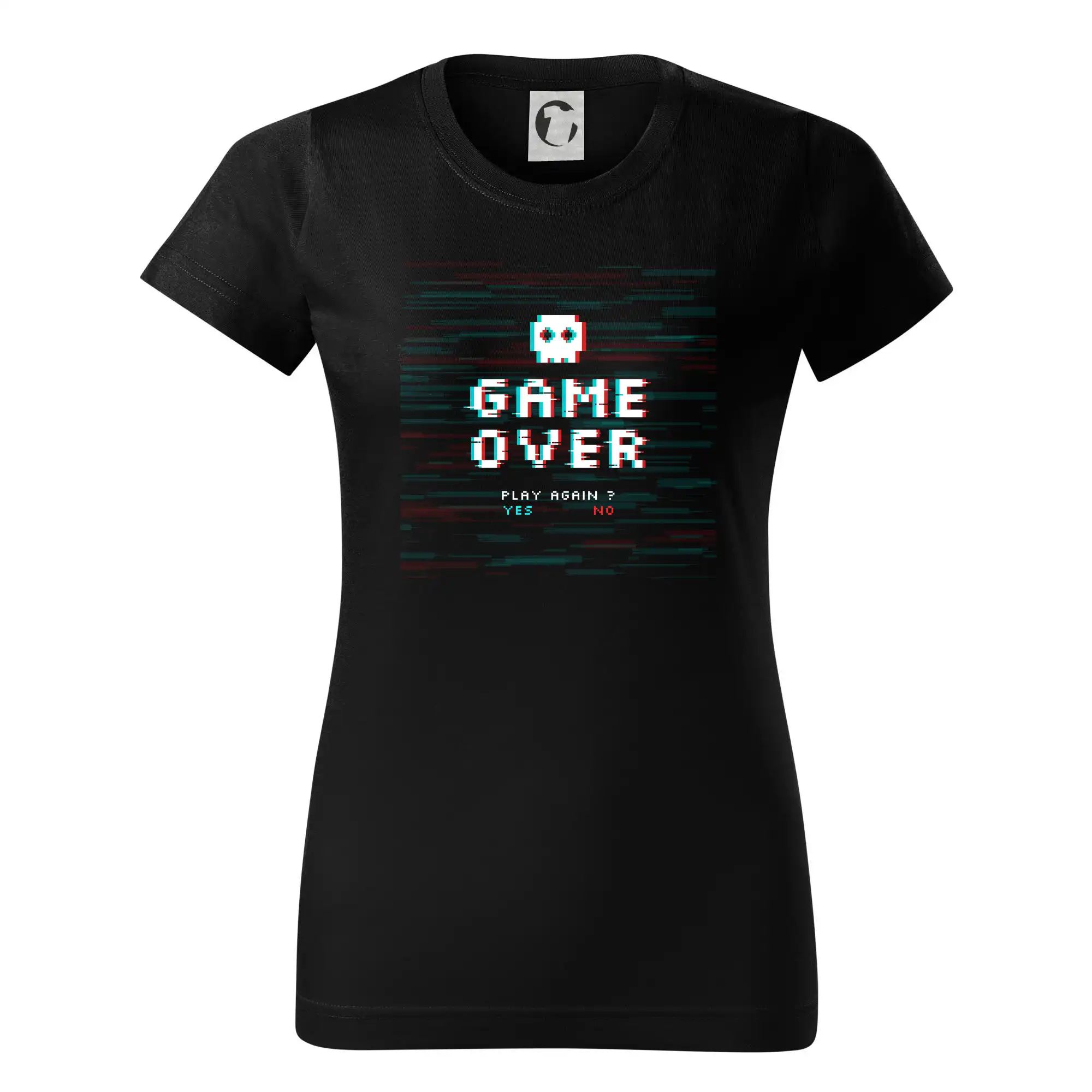 Tričká pre ajťákov - Game over play again - Dámske tričko basic - ľahko voľnejšie a dlhšie