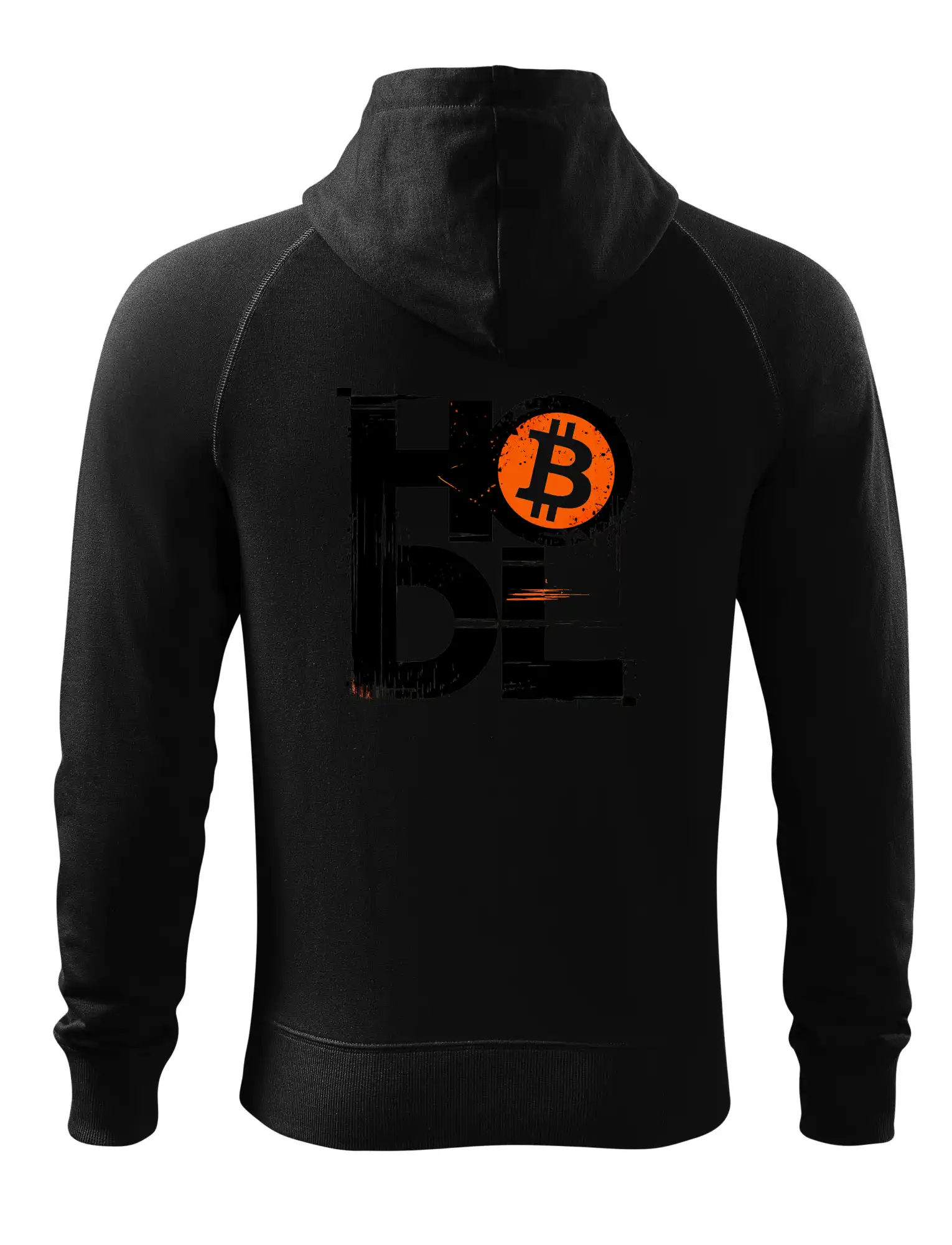 Hodl velký nápis a logo BTC