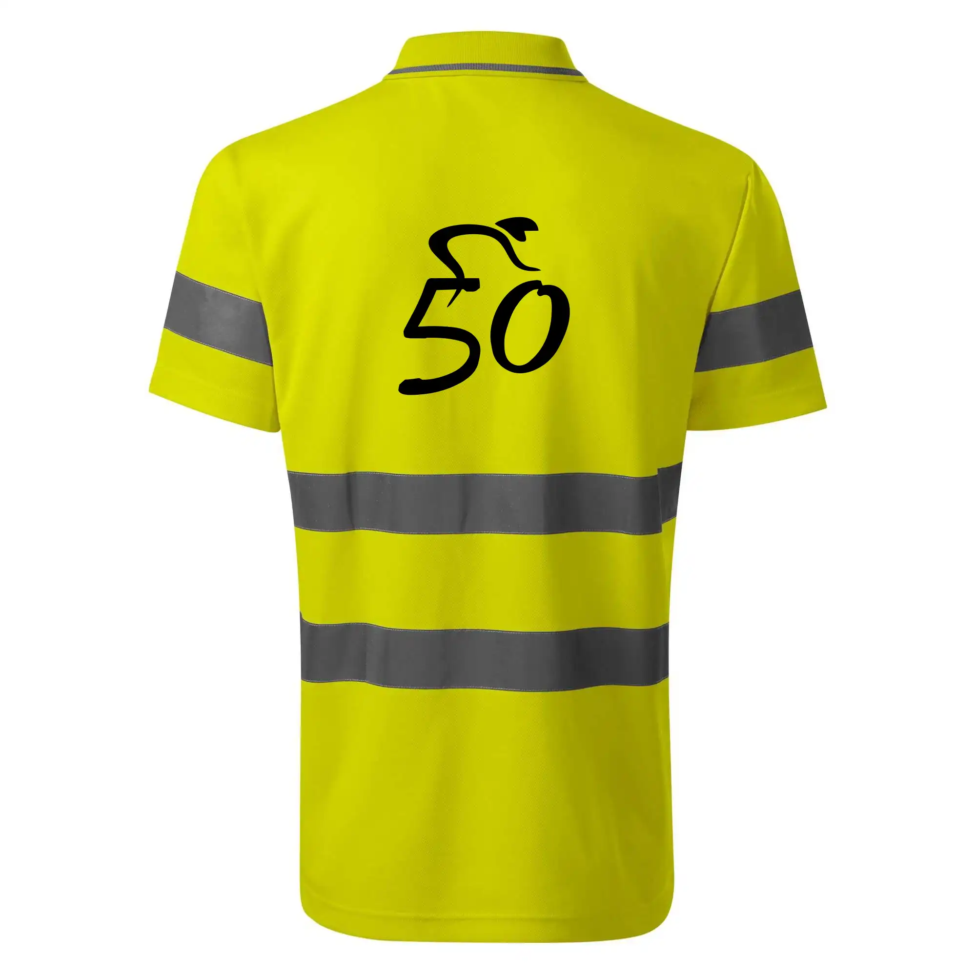 Trička k 50. narodeninám - Cyklista oslavuje päťdesiatku (50) - HV Runway 2V9 - Reflexné polokošeľa