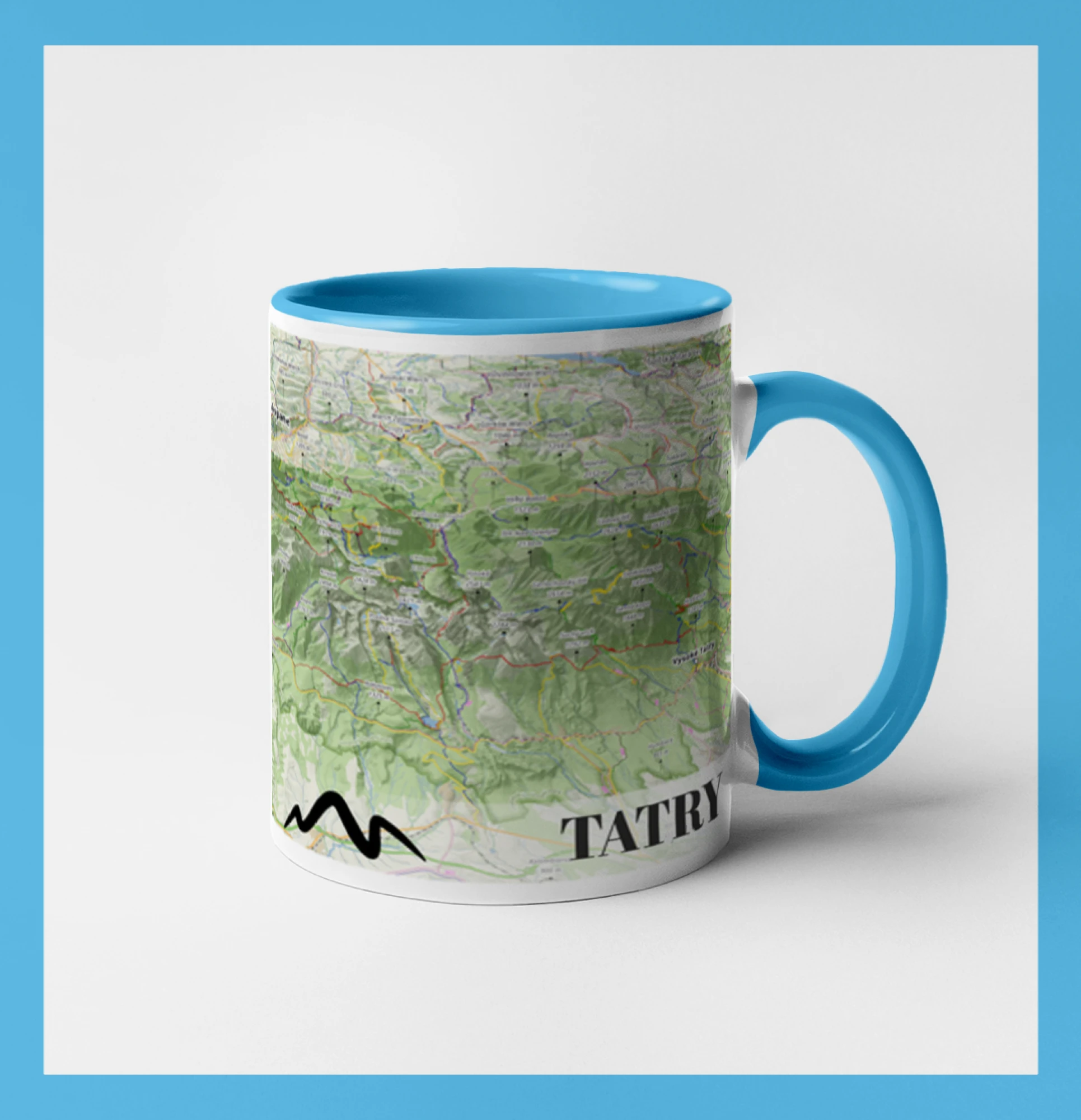 Trička pre cestovateľov - Hrnček mapa Tatry - Hrnček 