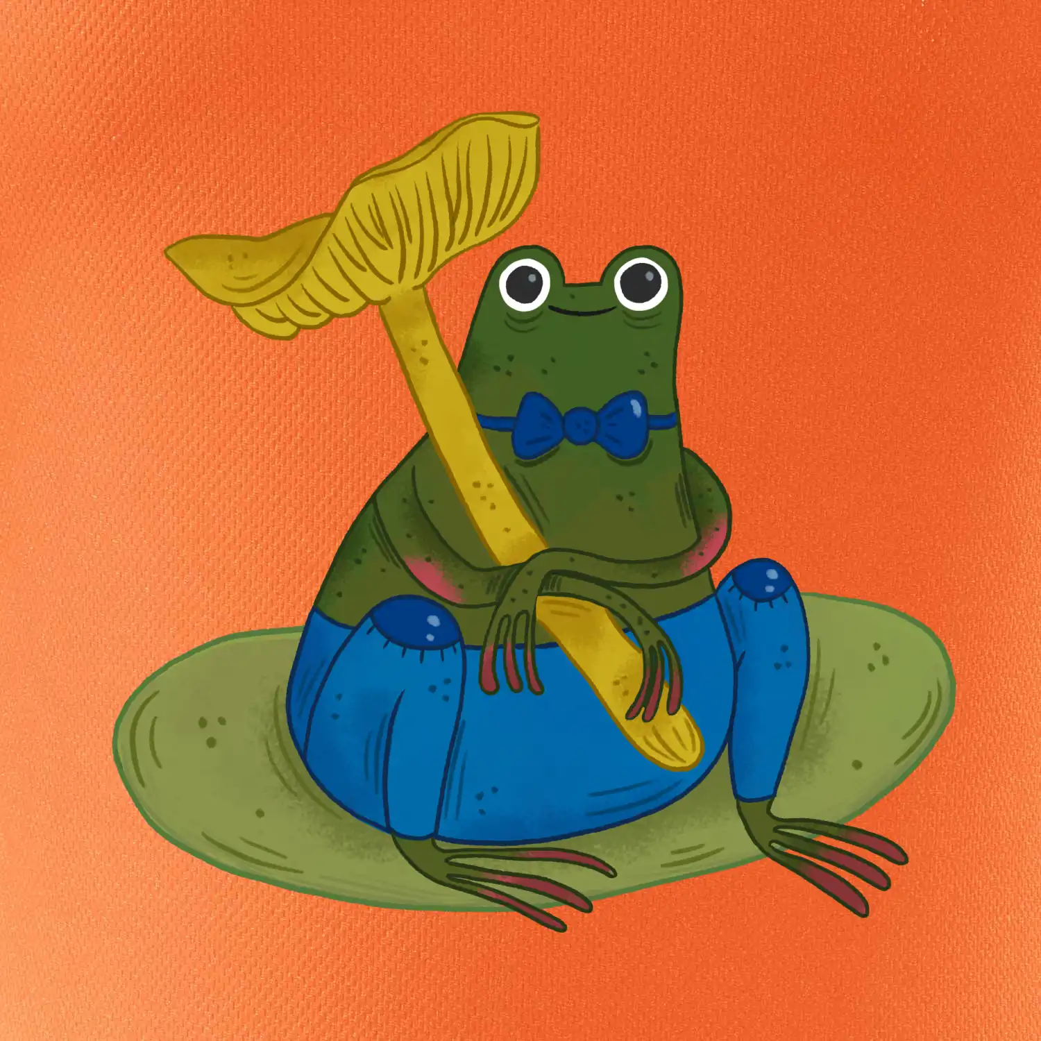 Žába s houbou  (studio-arte.cz)