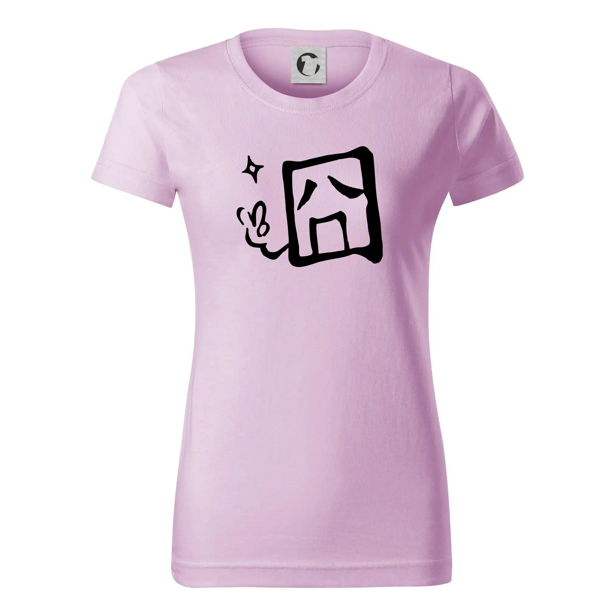 Grafické tričká - Čínsky symbol - smutný - Dámske tričko basic - ľahko voľnejšie a dlhšie