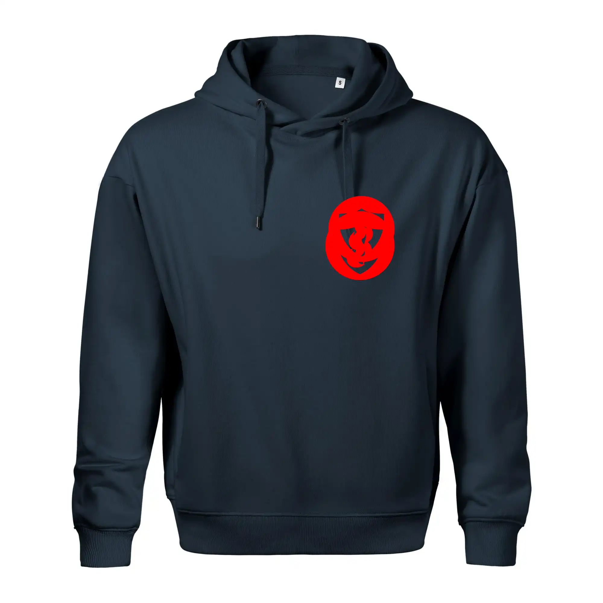 Originálne tričká pre hasičov - Erb plameň na prso - Oversized mikina pánska Moon - kratšia + širšia