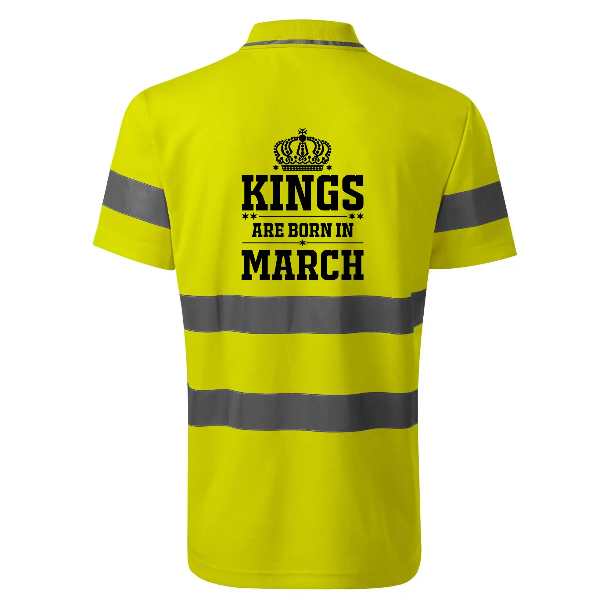 Tričká pre narodených v marci - Kings are born in March - HV Runway 2V9 - Reflexné polokošeľa