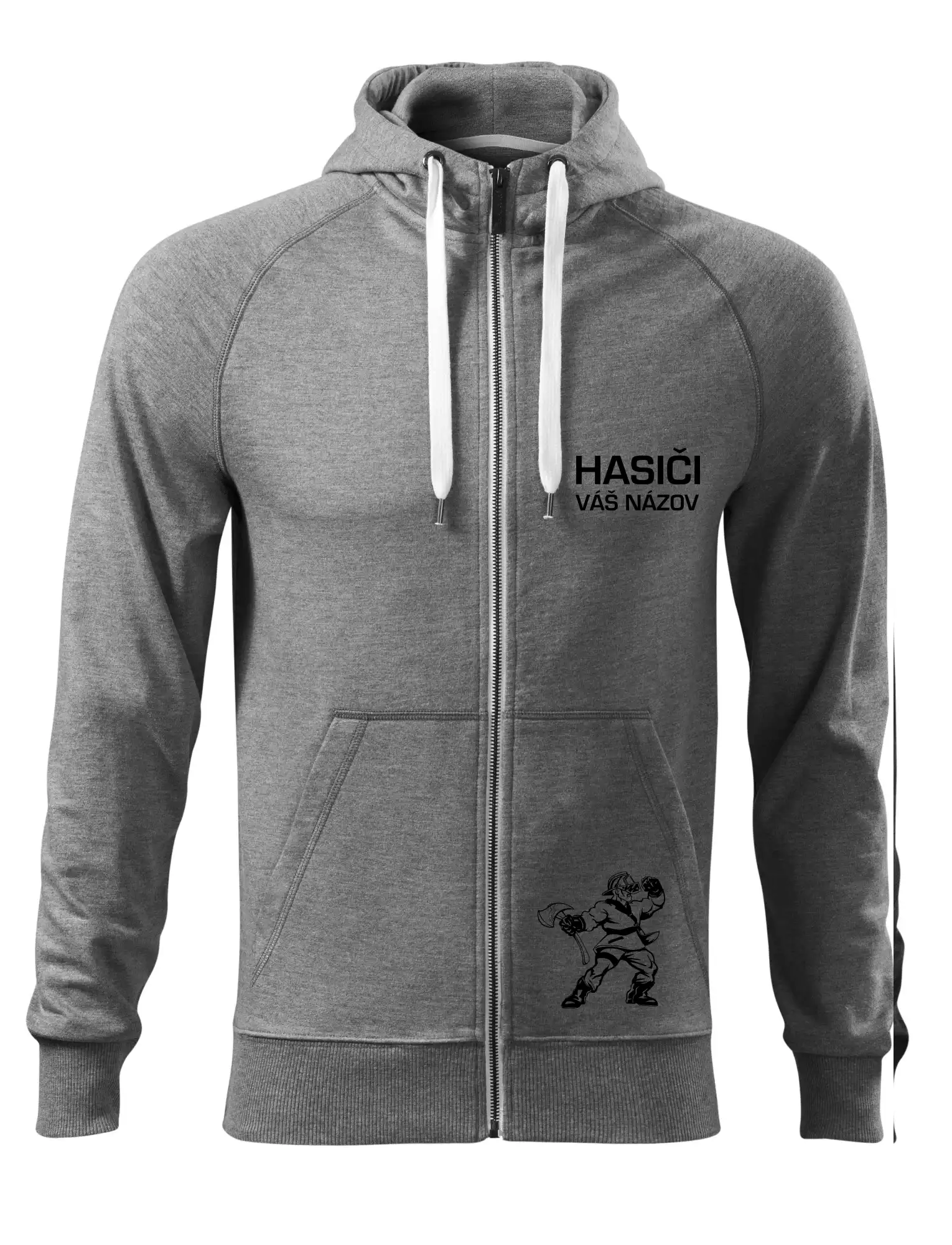 Originálne tričká pre hasičov - Hasič postava - vlastný názov - Mikina Voyage  - 100% bavlna