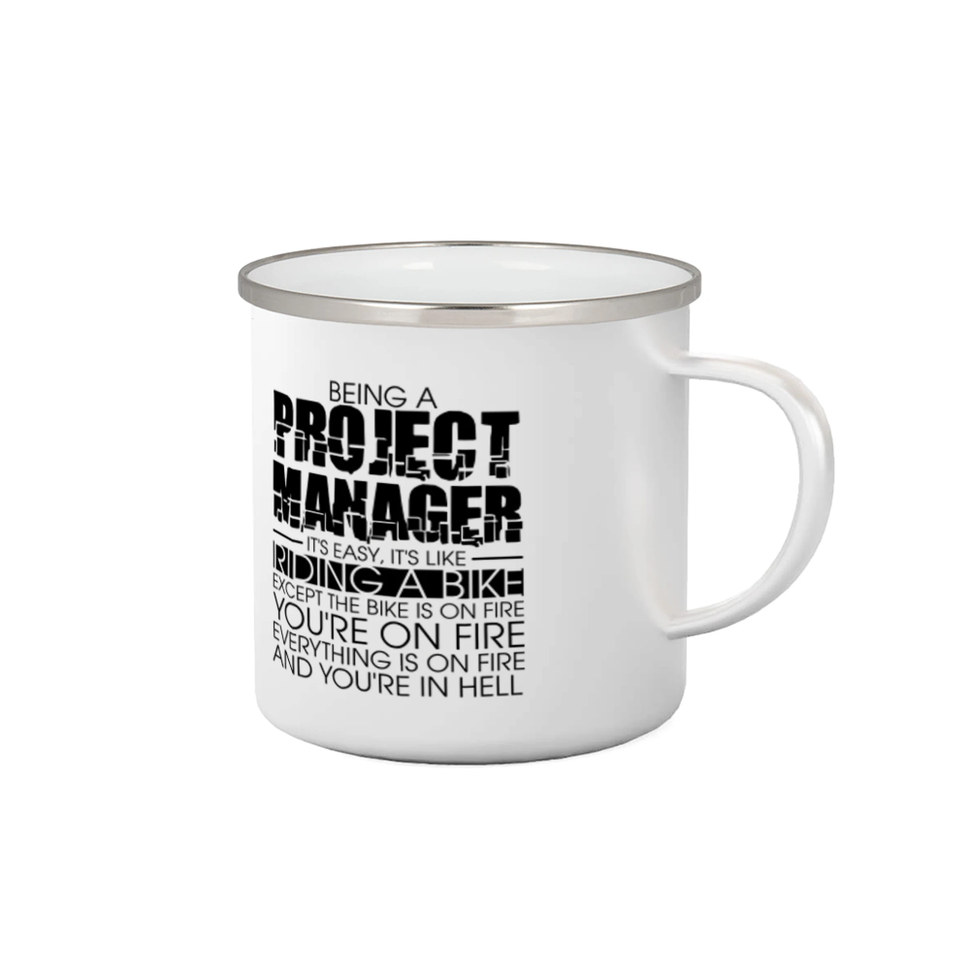 Vtipné tričká do práce - Being A Project Manager - bike - Plecháčik