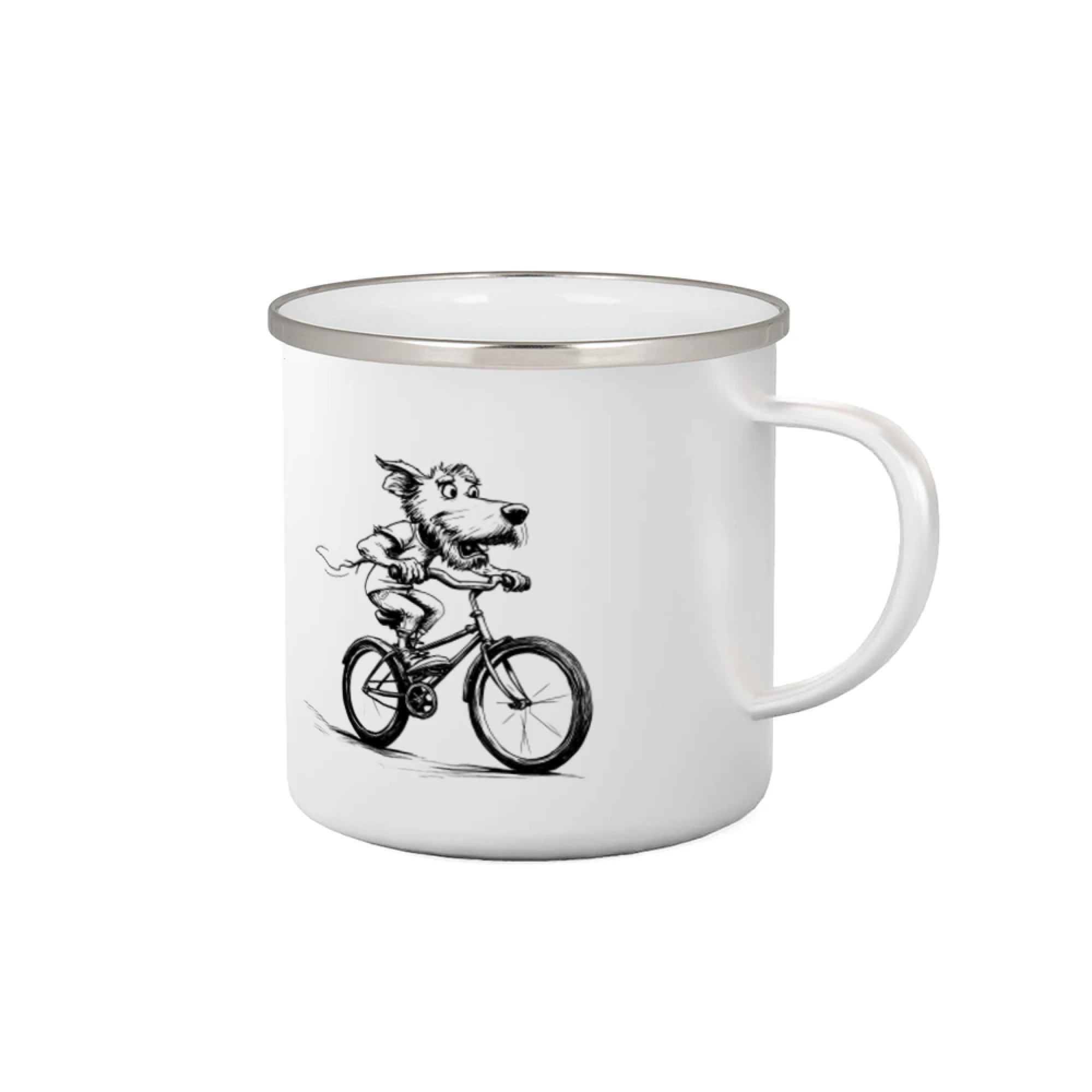 Tričko ako darček pre cyklistu - Pes na bicykli - Plecháčik