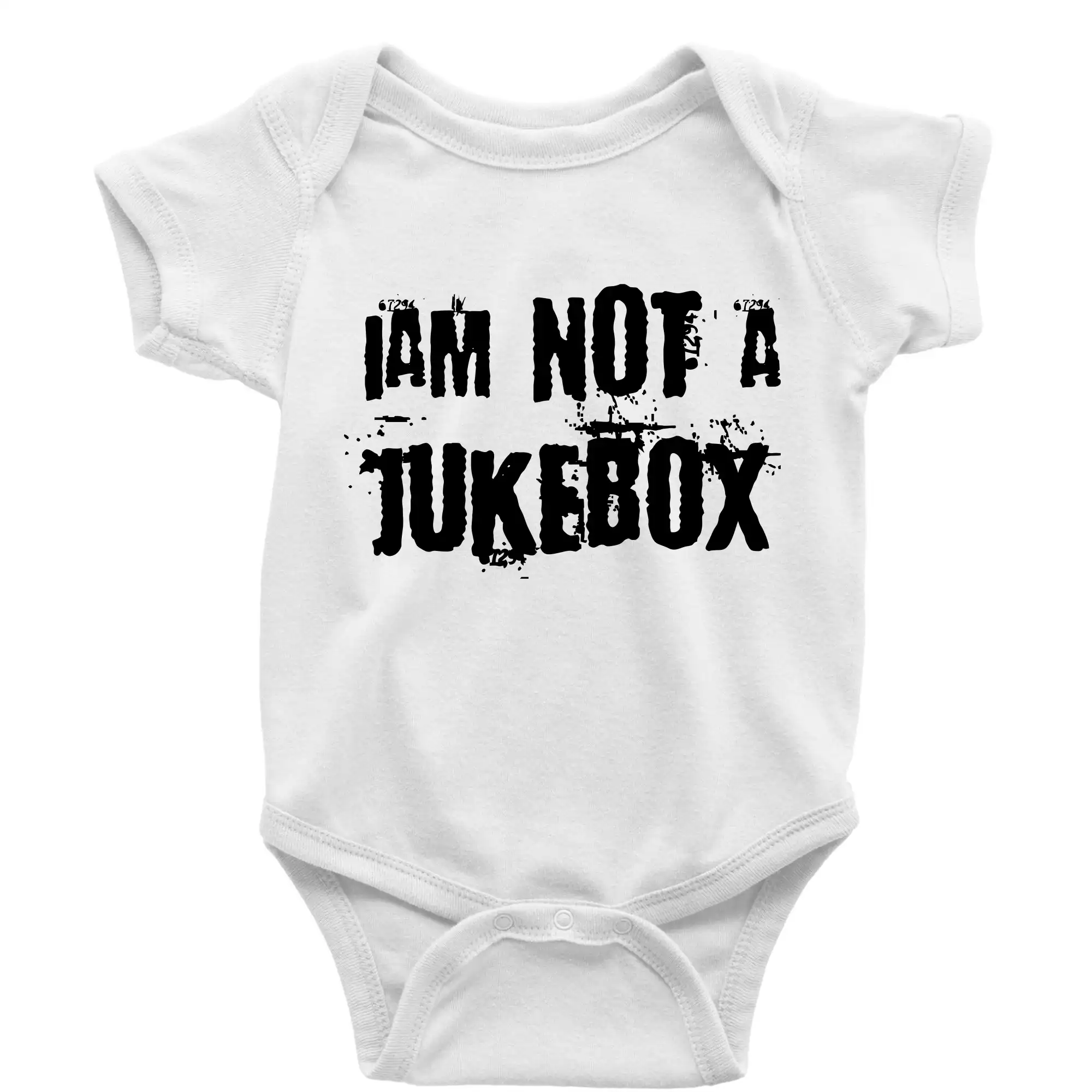 Tričká na párty - Iam not a jukebox - na prsiach - Body dojčenské s krátkym rukávom