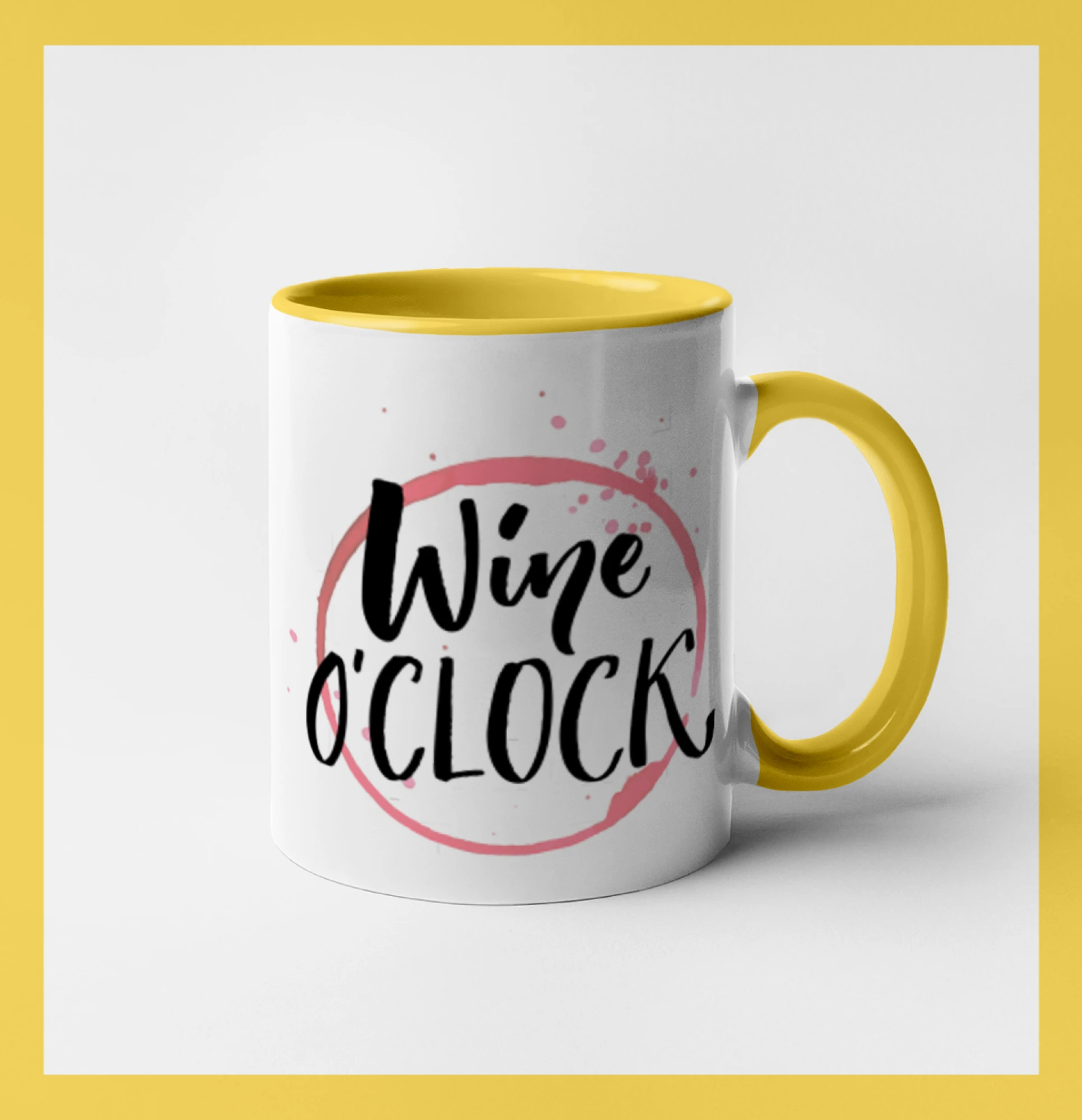 Vtipná tričká s tematikou vína - Wine o'clock - Hrnček 