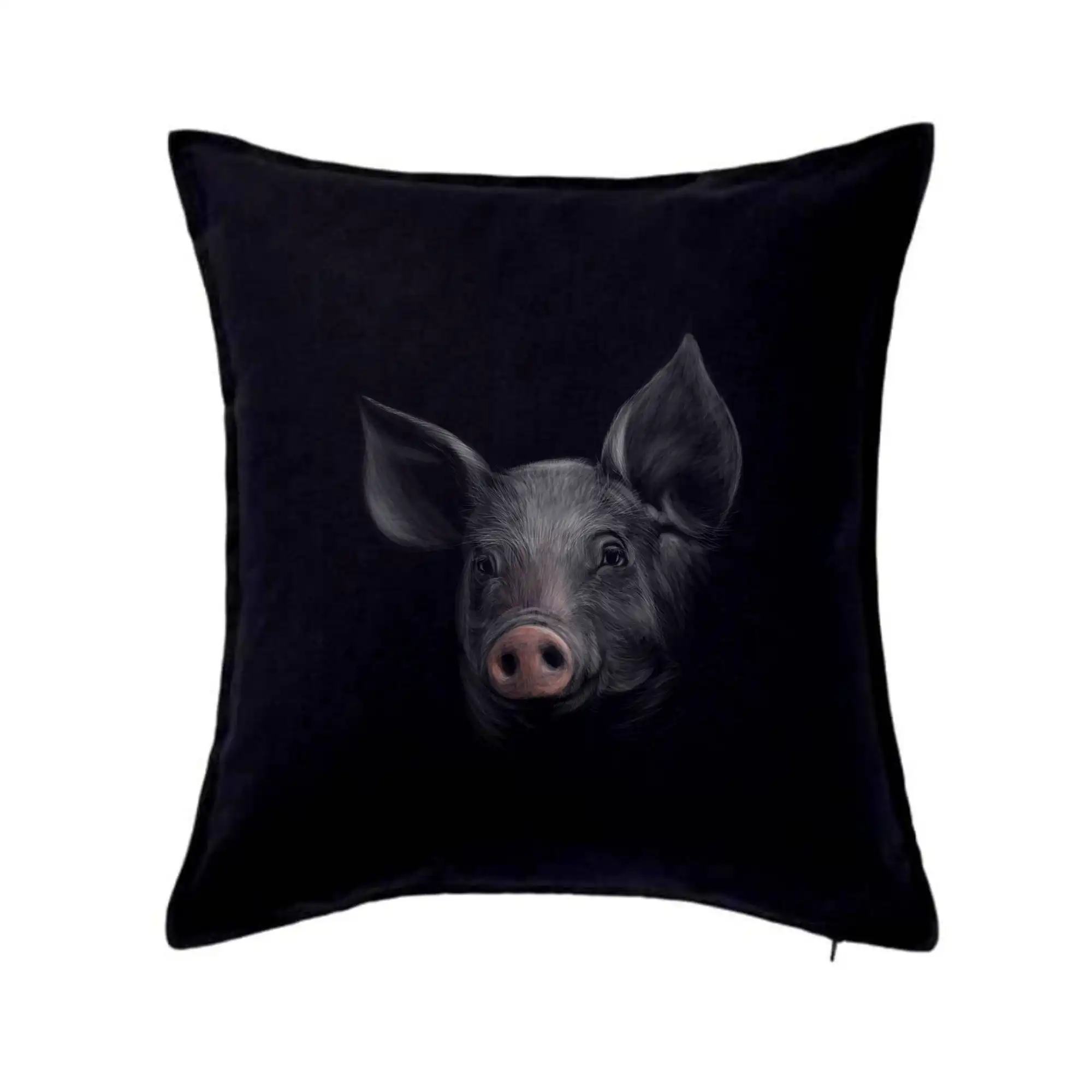 Tričká so zvieratami - Prasa portrét - Vankúš 50x50