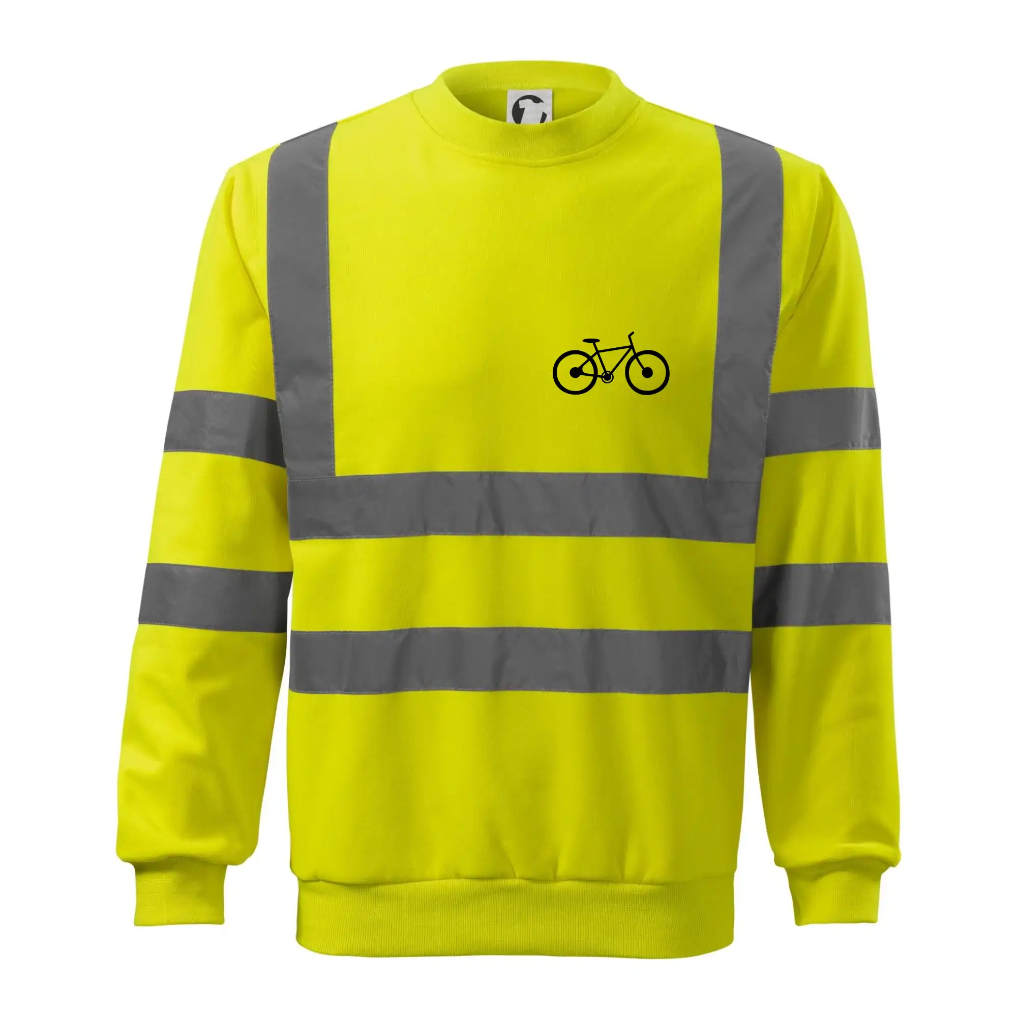 Tričko ako darček pre cyklistu - Obrázok kolesa na prsníku horský bicykel - Reflexná mikina