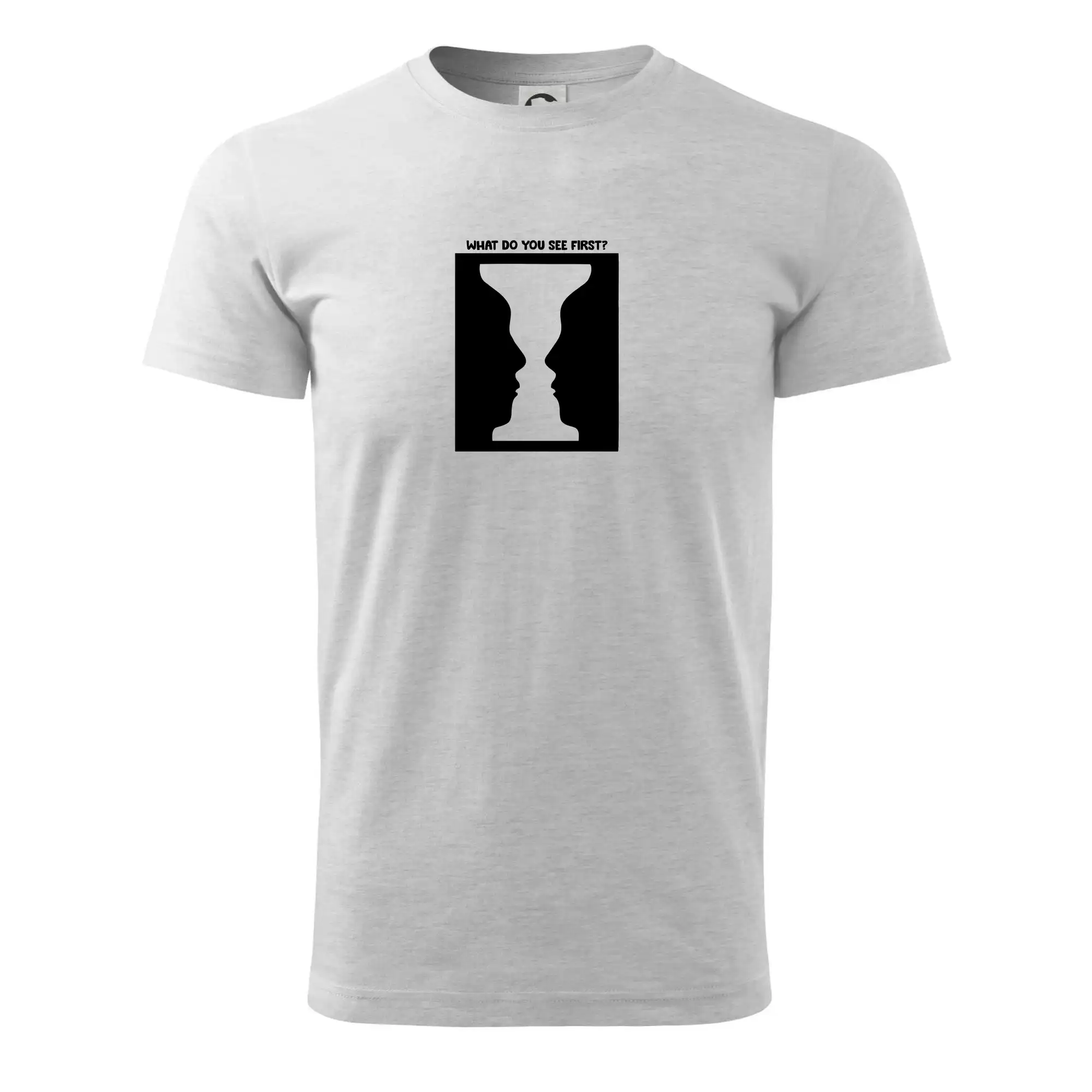 Grafické tričká - What do you see first? Pohár - Tváre - Tričko extra veľké  (5-8XL)