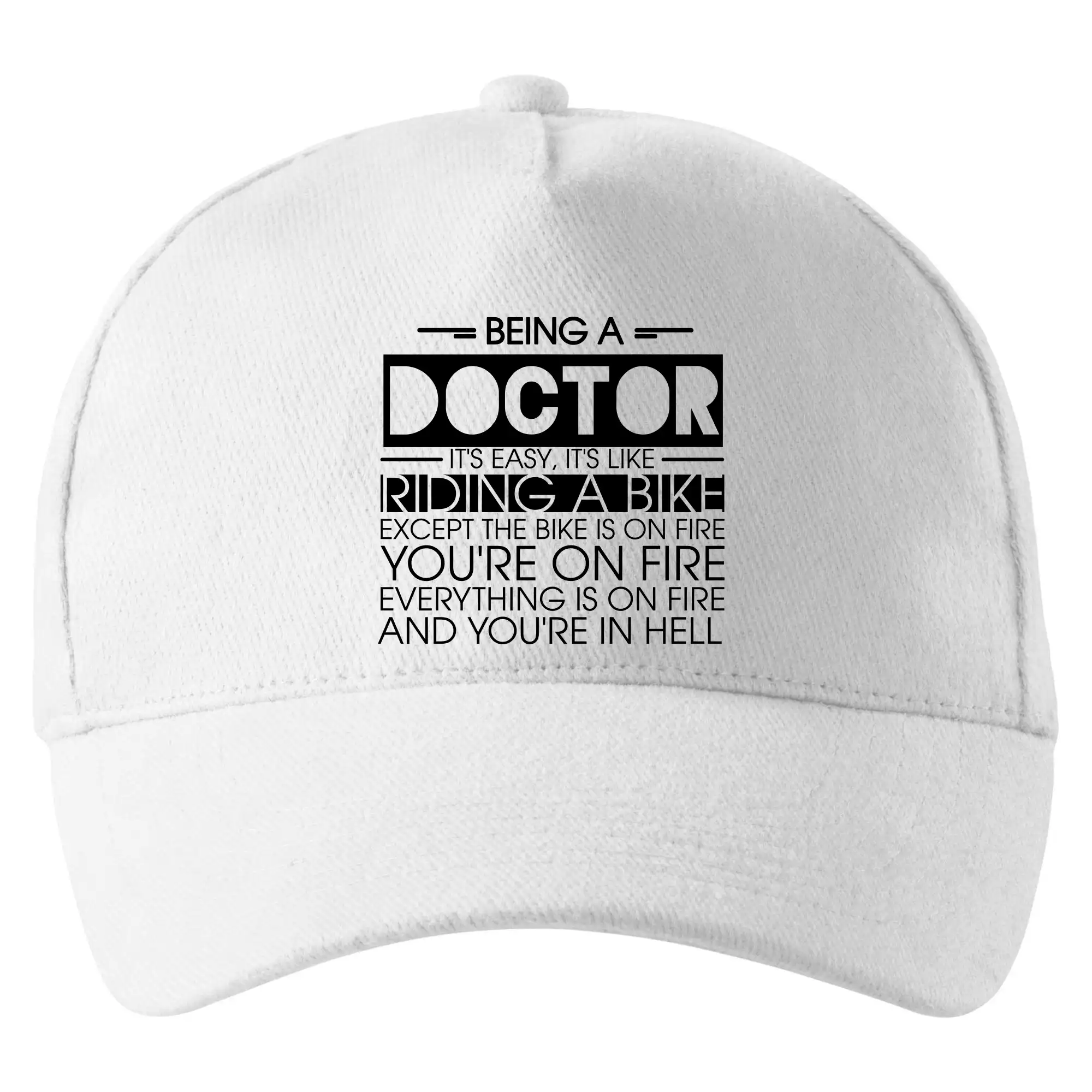 Being a doctor - bike - Šiltovka so zahnutým šiltom a mosaznou sponou