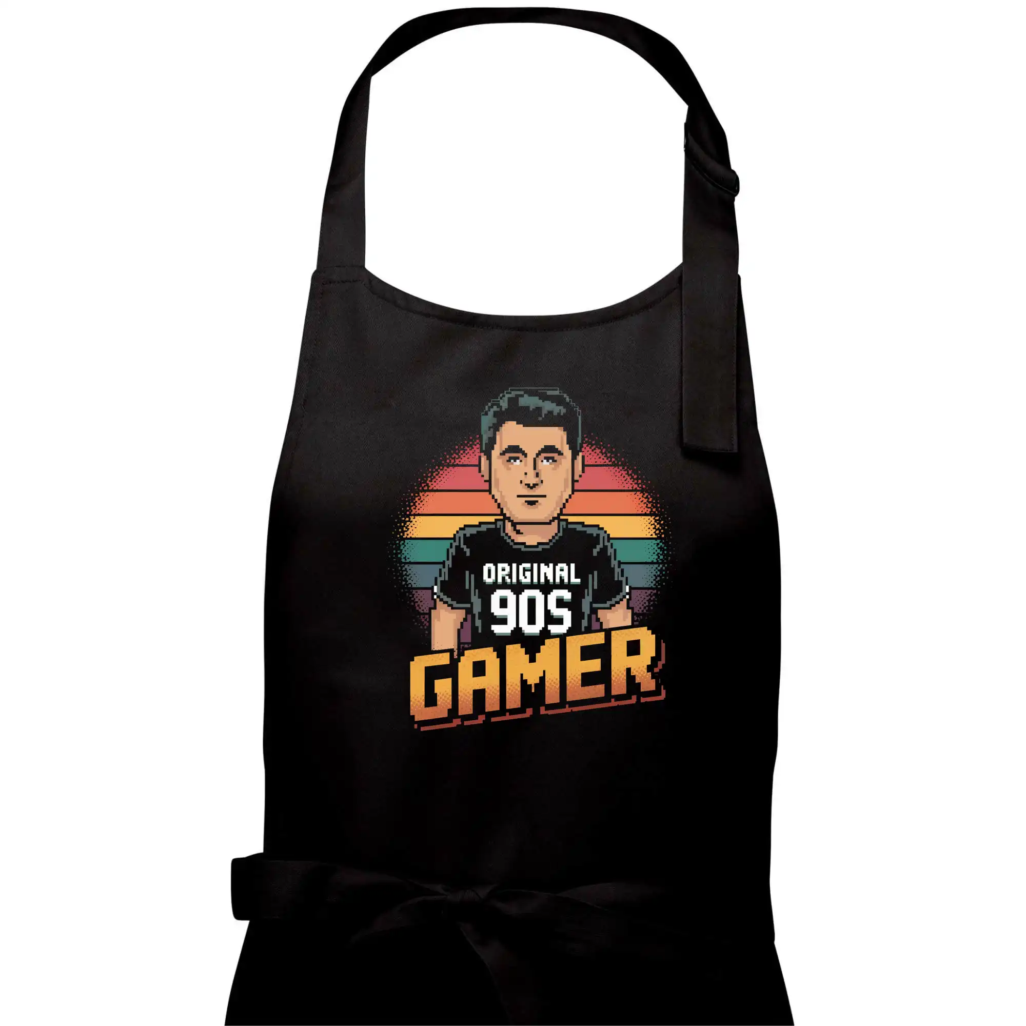 Grafické tričká - Original 90s gamer farebný - Pánska zástera na varenie