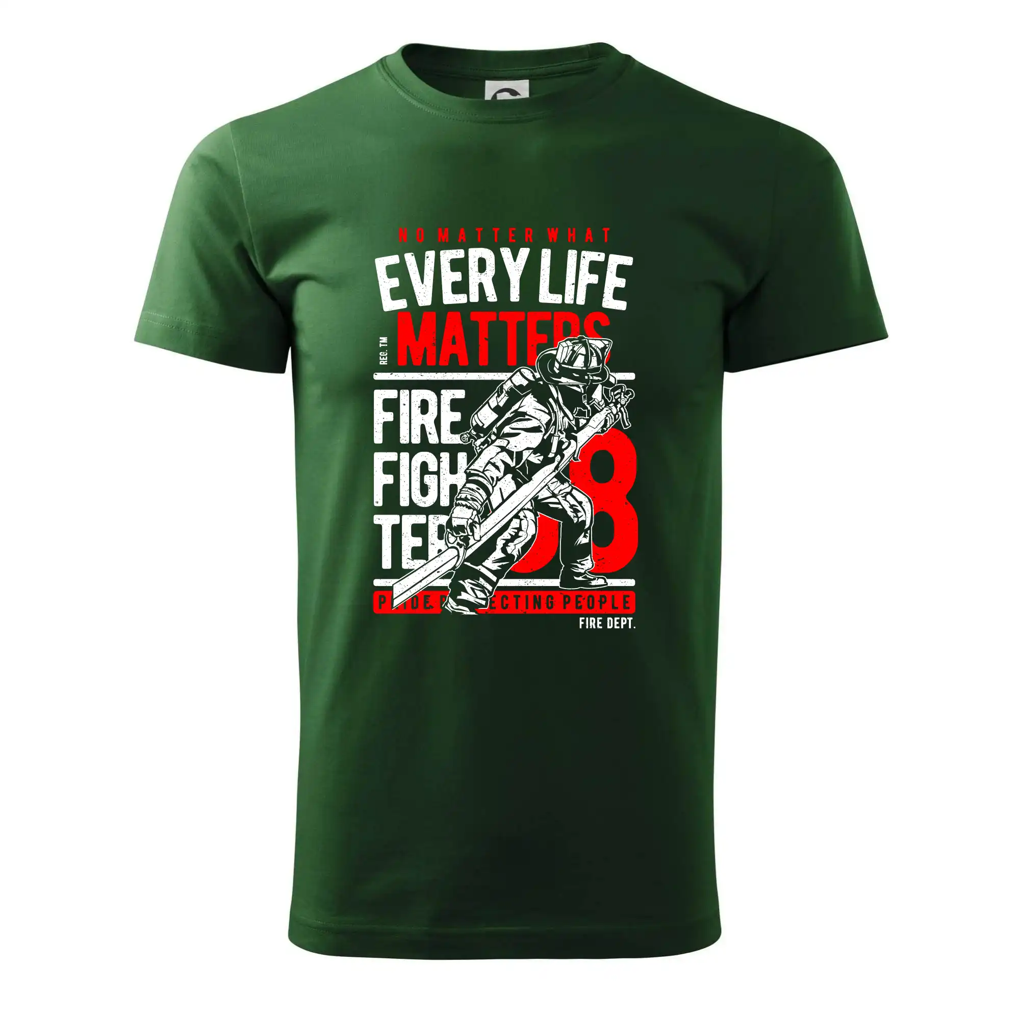Originálne tričká pre hasičov - Every Life Matters - Pánske tričko nižšej gramáže