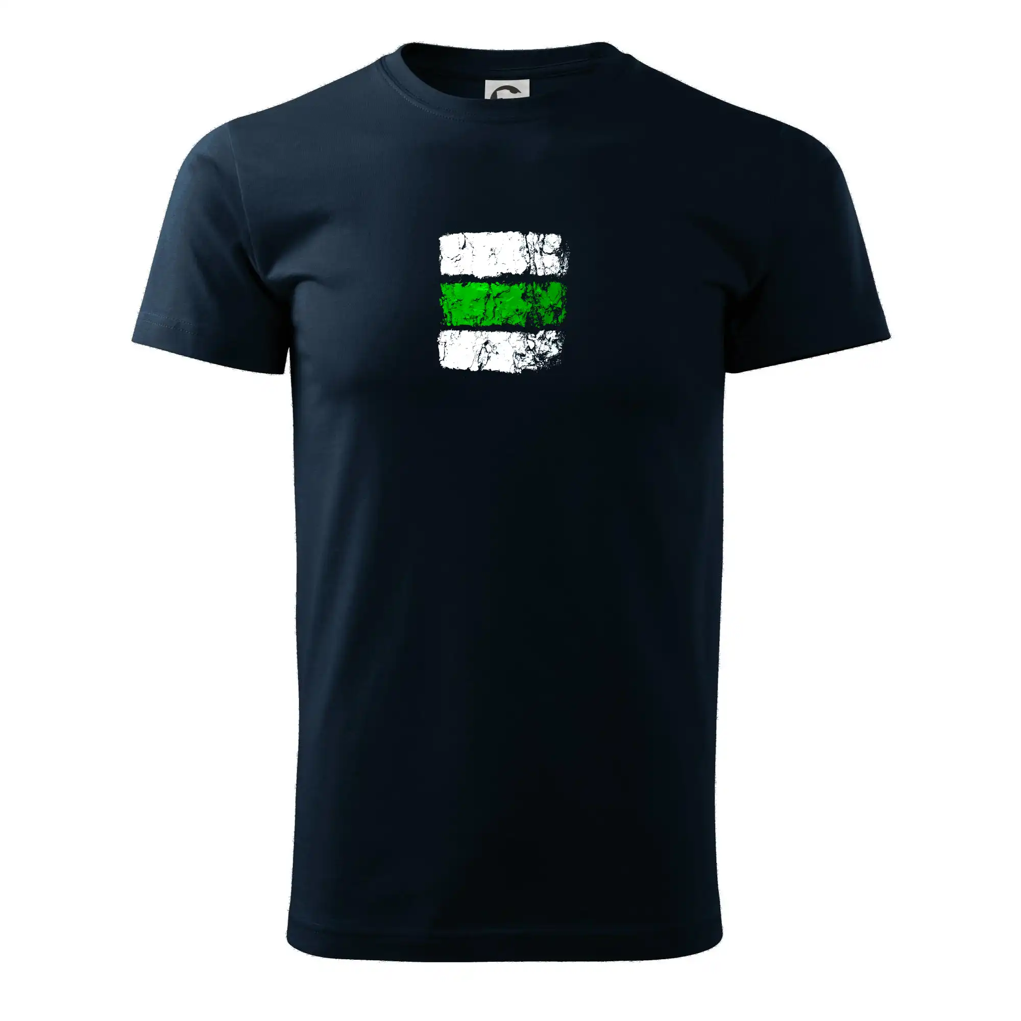 Trička pre cestovateľov - Turistická značka - zelená - Tričko extra veľké  (5-8XL)