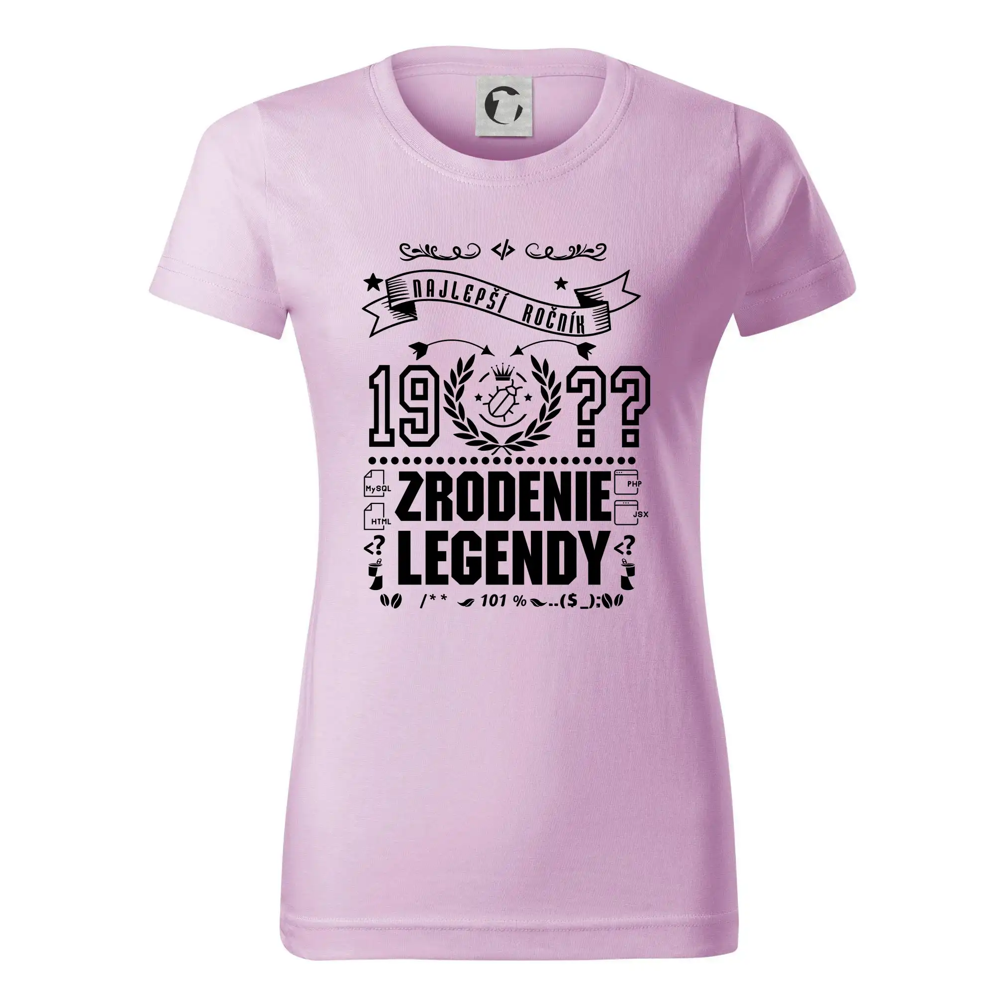 Trička Zrodenie legendy - Zrodenie legendy pre programátora - Dámske tričko basic - ľahko voľnejšie a dlhšie