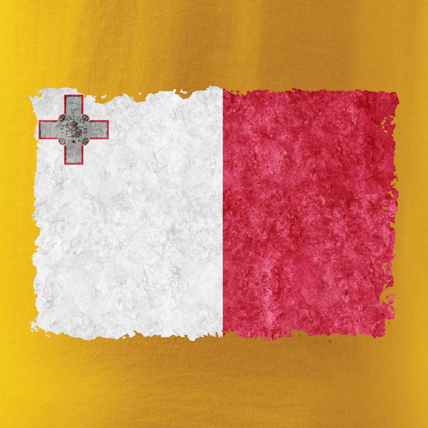Vlajka Malta okousaná