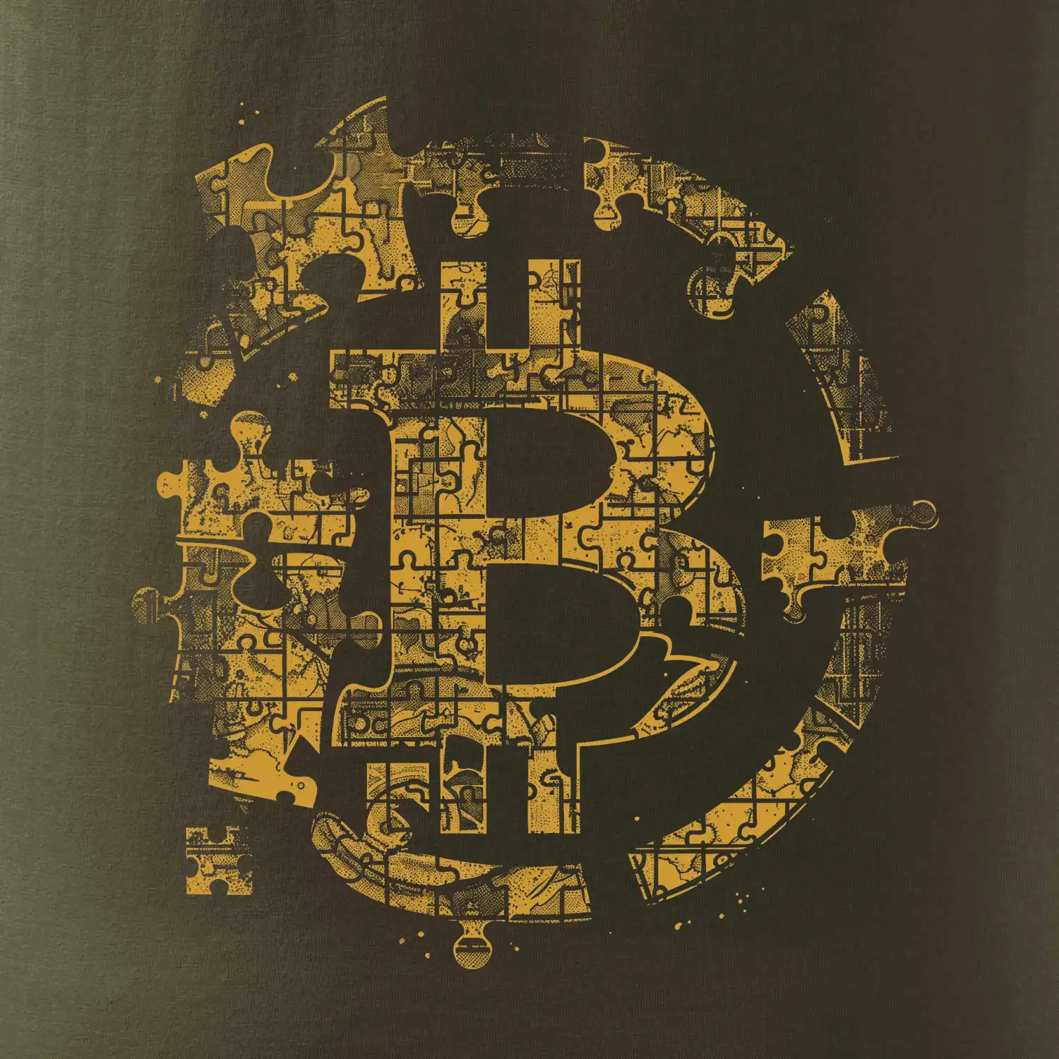 Logo bitcoin puzzle